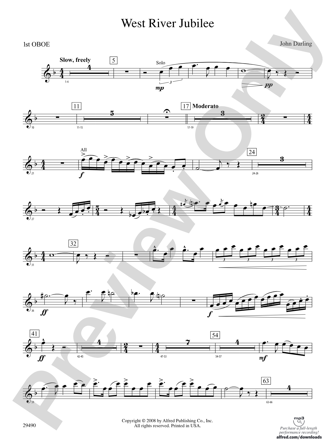 West River Jubilee: Oboe
