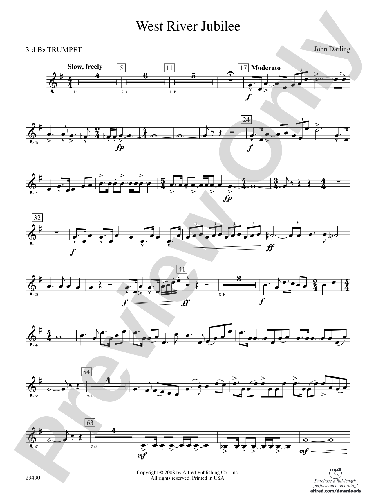 West River Jubilee: 3rd B-flat Trumpet