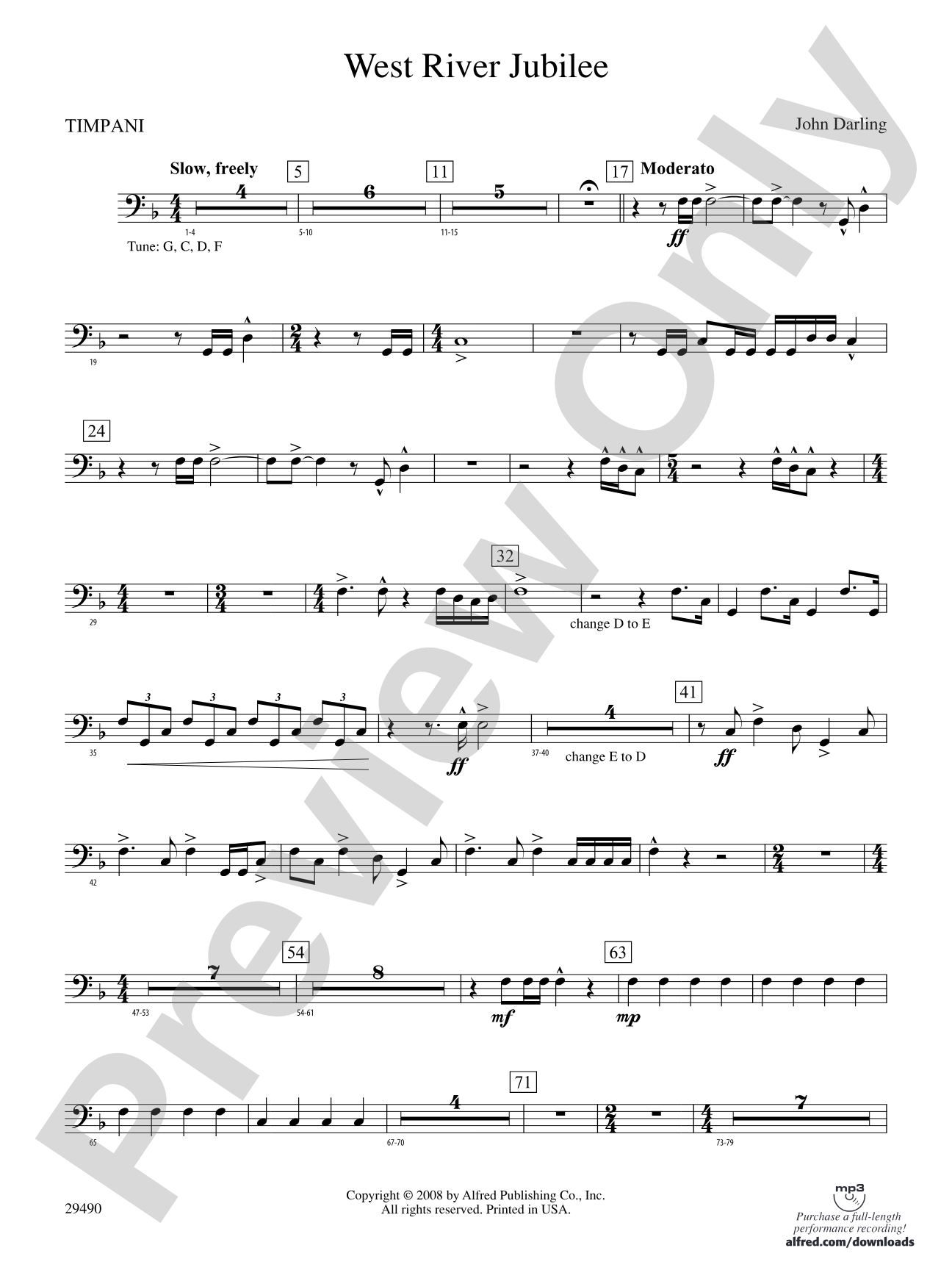 West River Jubilee: Timpani