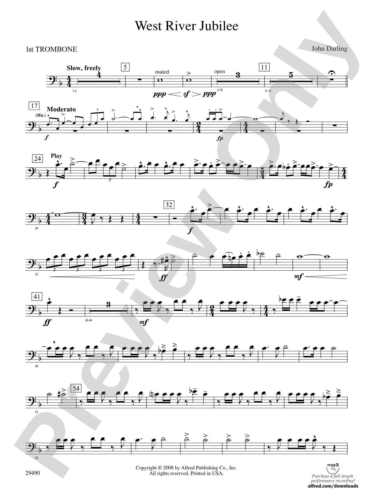 West River Jubilee: 1st Trombone