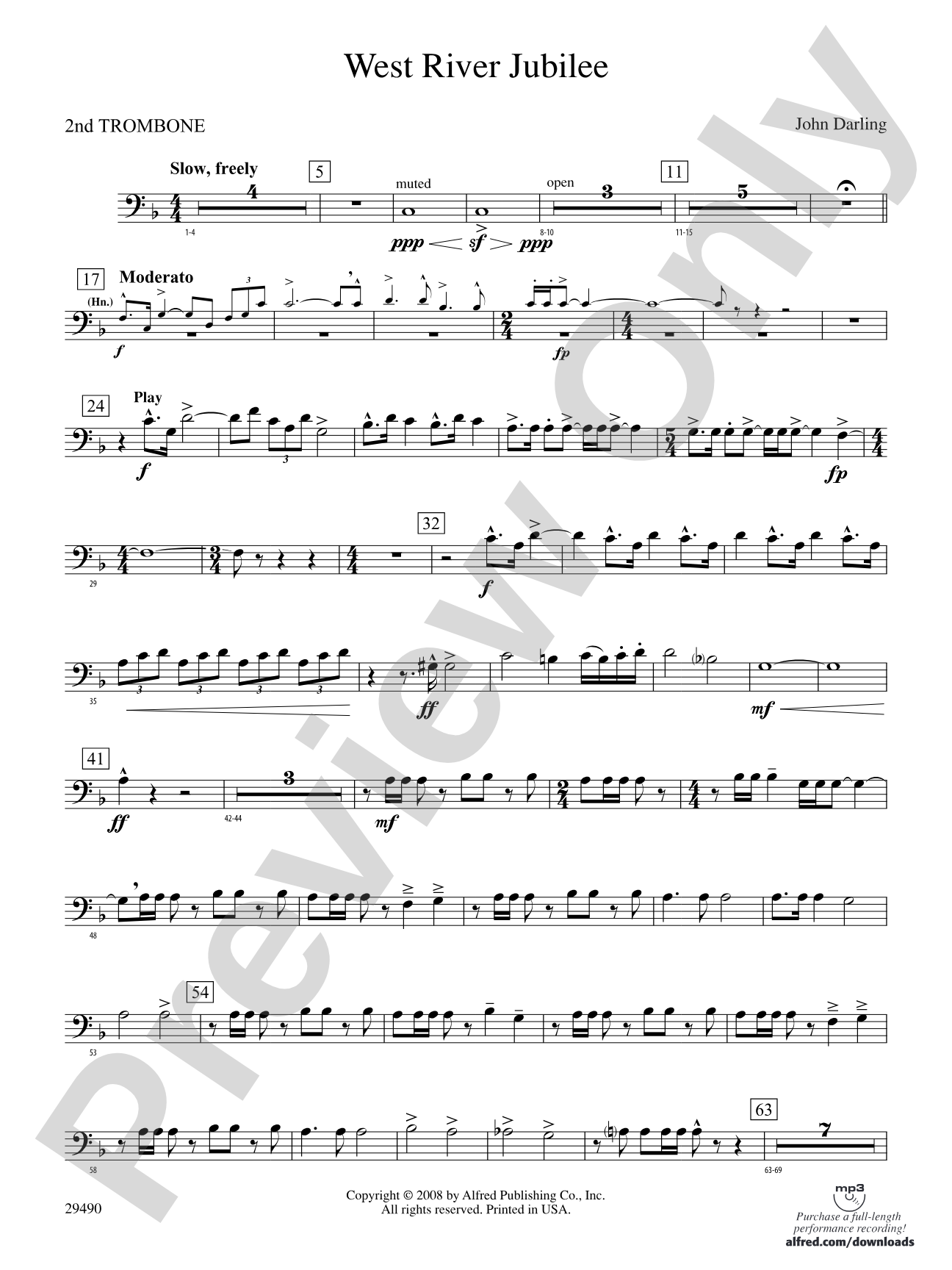 West River Jubilee: 2nd Trombone