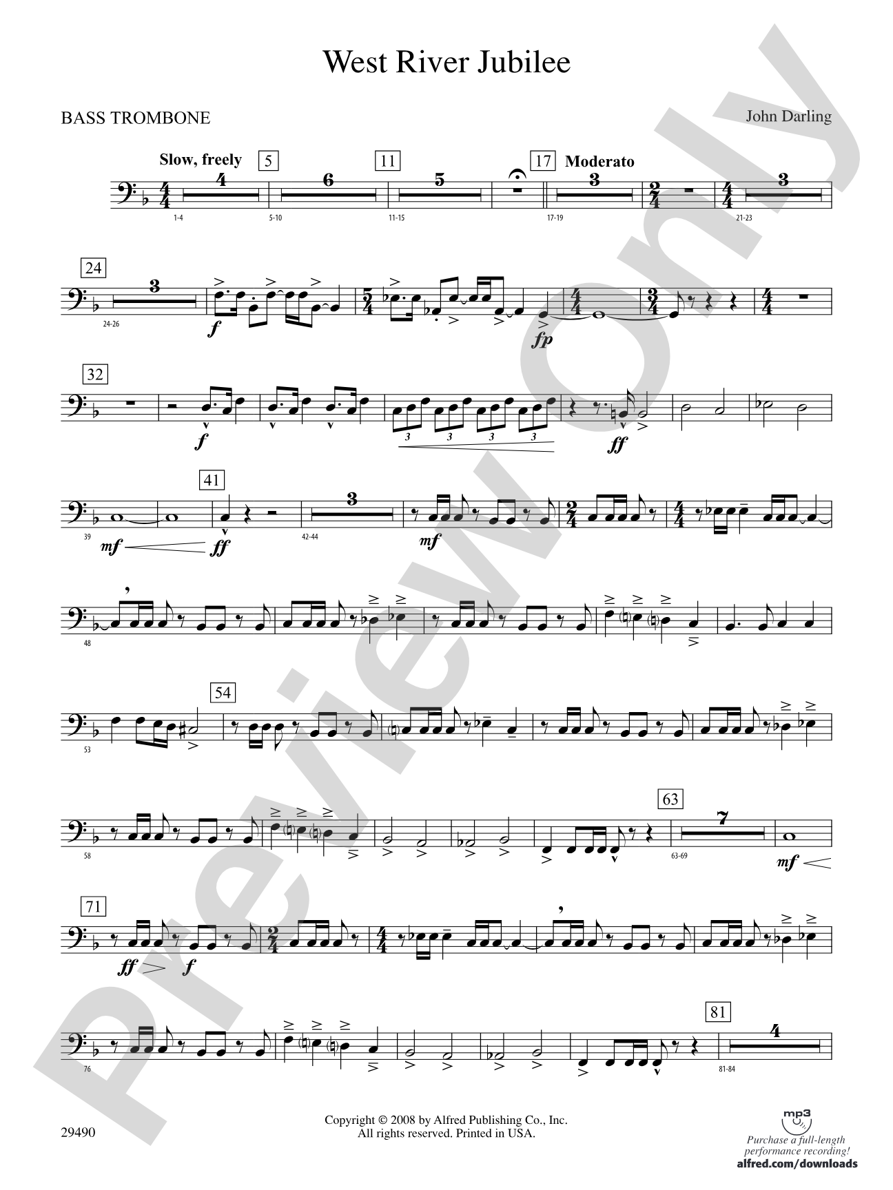 West River Jubilee: 3rd Trombone