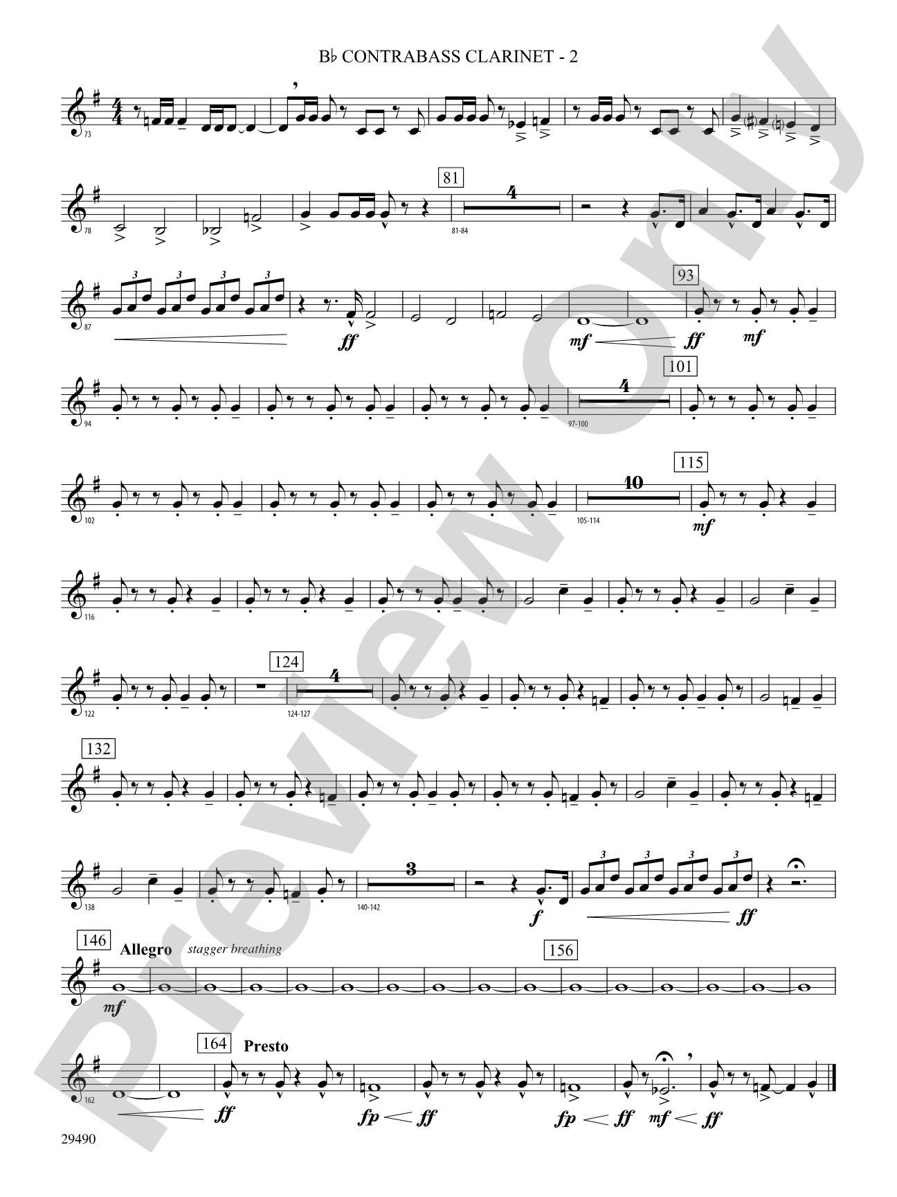 West River Jubilee: (wp) B-flat Contrabass Clarinet