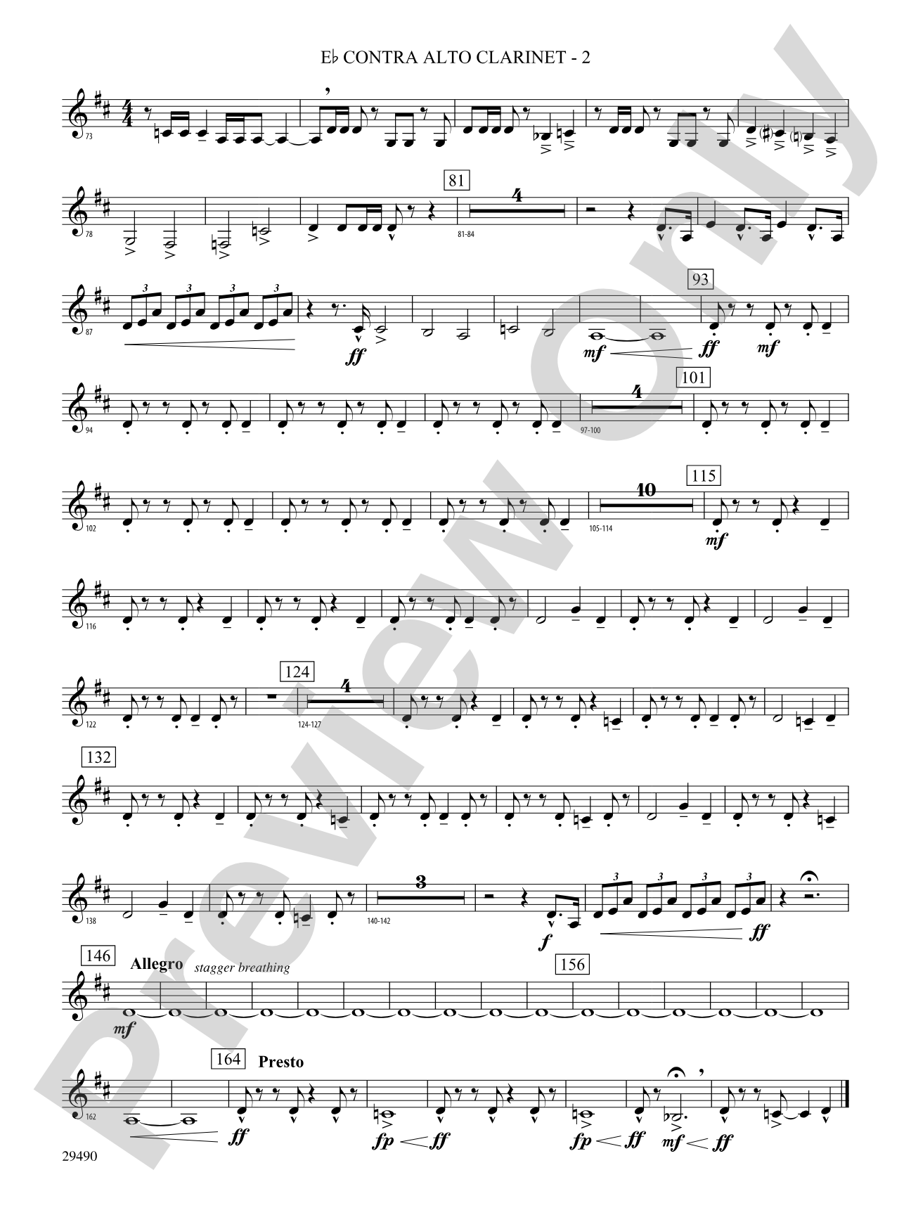 West River Jubilee: (wp) E-flat Contrabass Clarinet