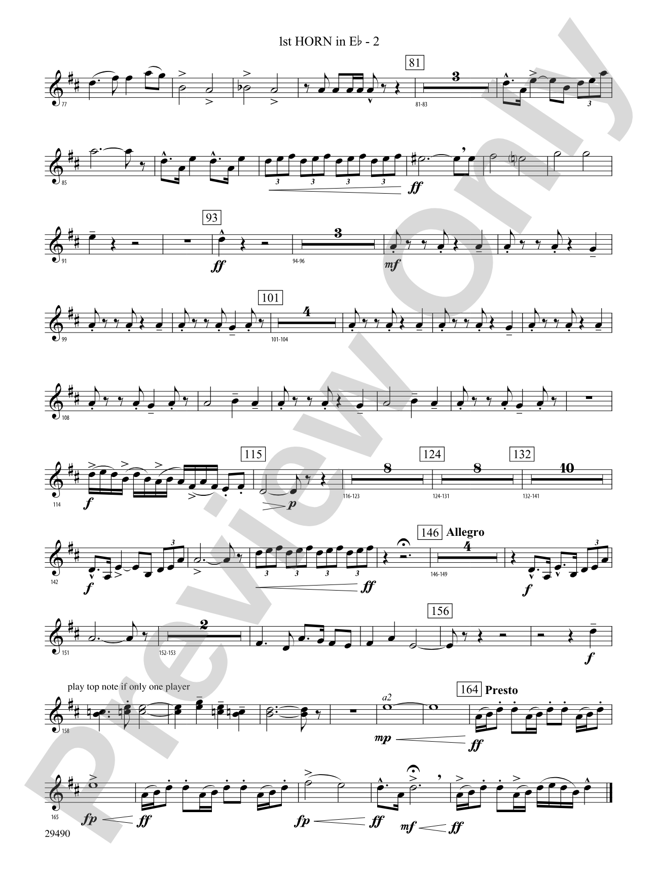 West River Jubilee: (wp) 1st Horn in E-flat