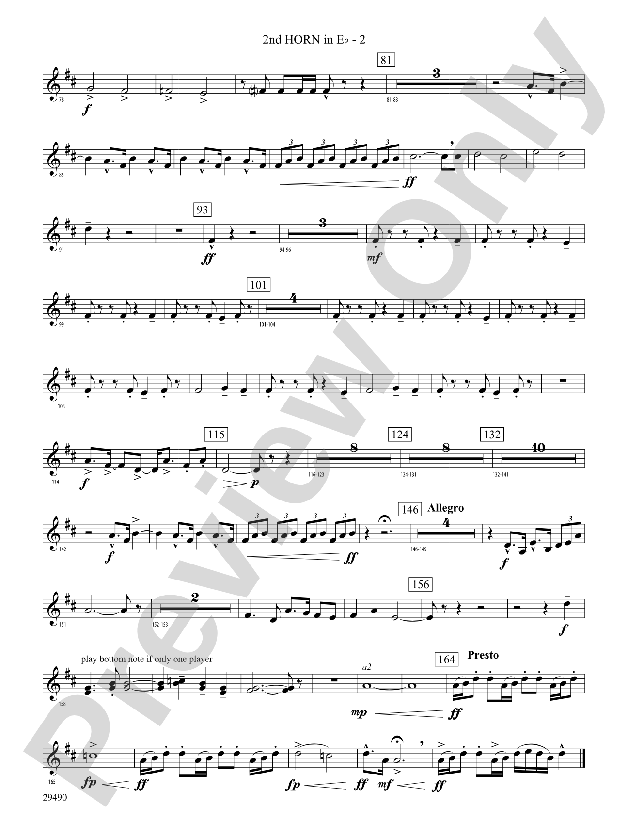 West River Jubilee: (wp) 2nd Horn in E-flat