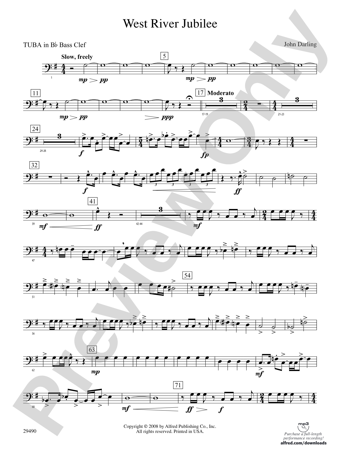 West River Jubilee: (wp) B-flat Tuba B.C.