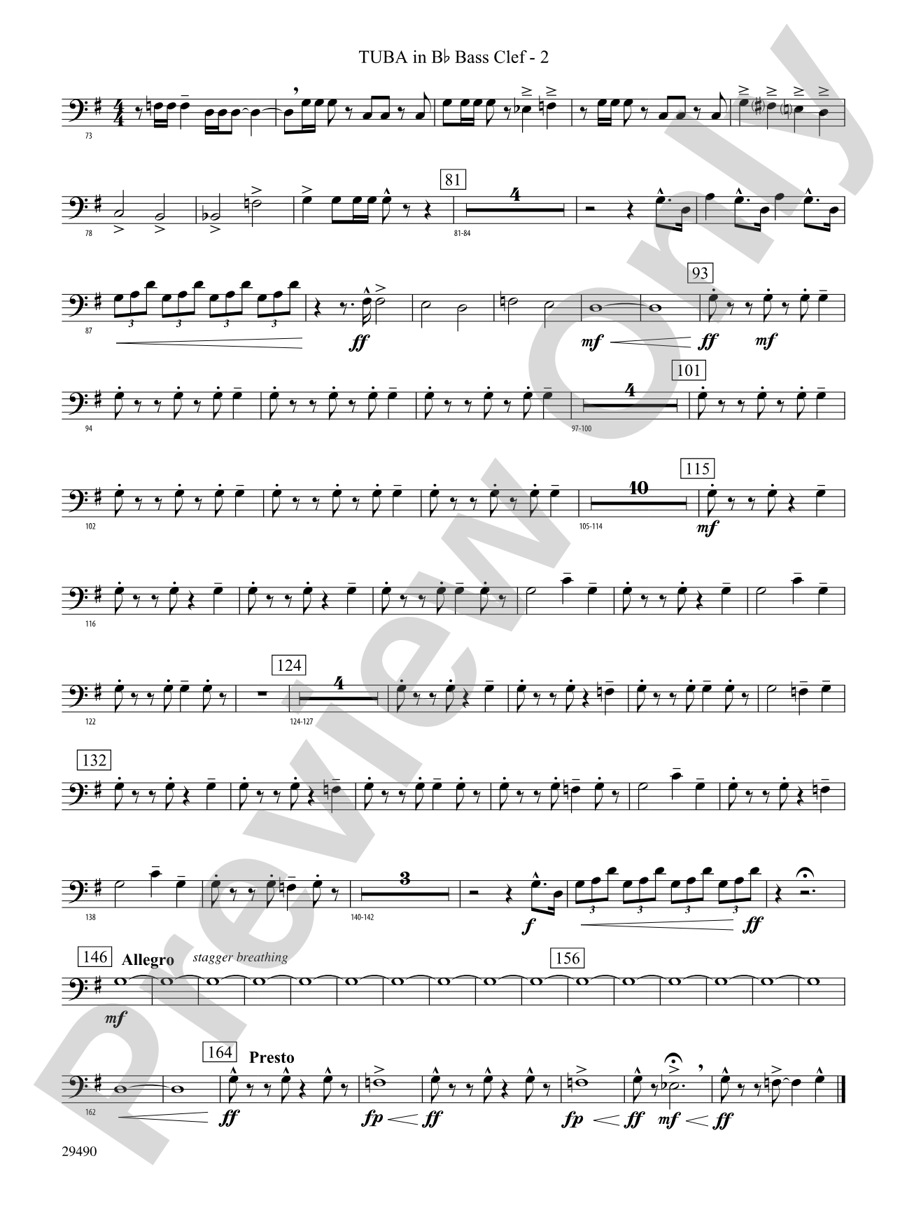 West River Jubilee: (wp) B-flat Tuba B.C.