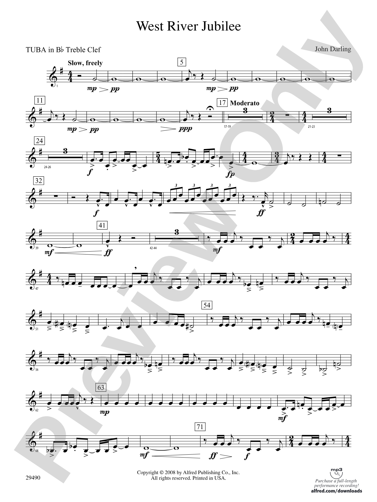 West River Jubilee: (wp) B-flat Tuba T.C.