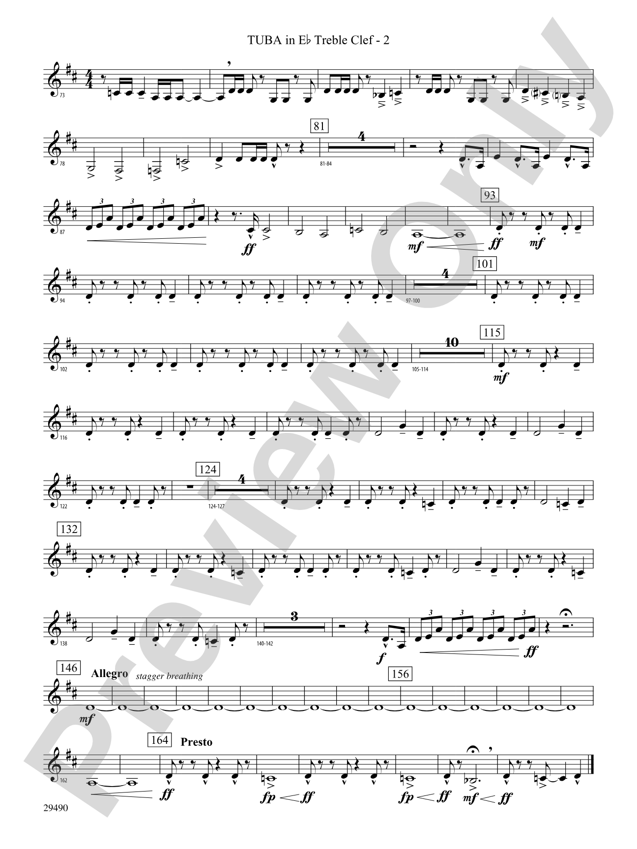 West River Jubilee: (wp) E-flat Tuba T.C.