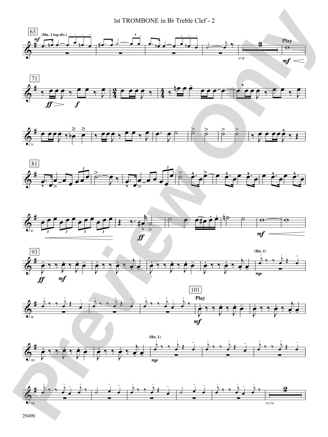 West River Jubilee: (wp) 1st B-flat Trombone T.C.