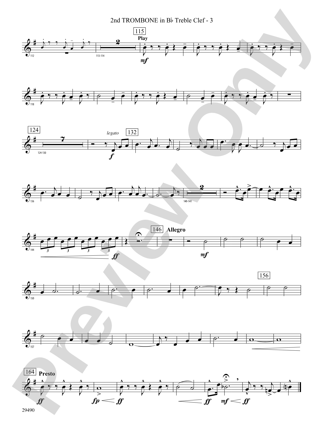 West River Jubilee: (wp) 2nd B-flat Trombone T.C.