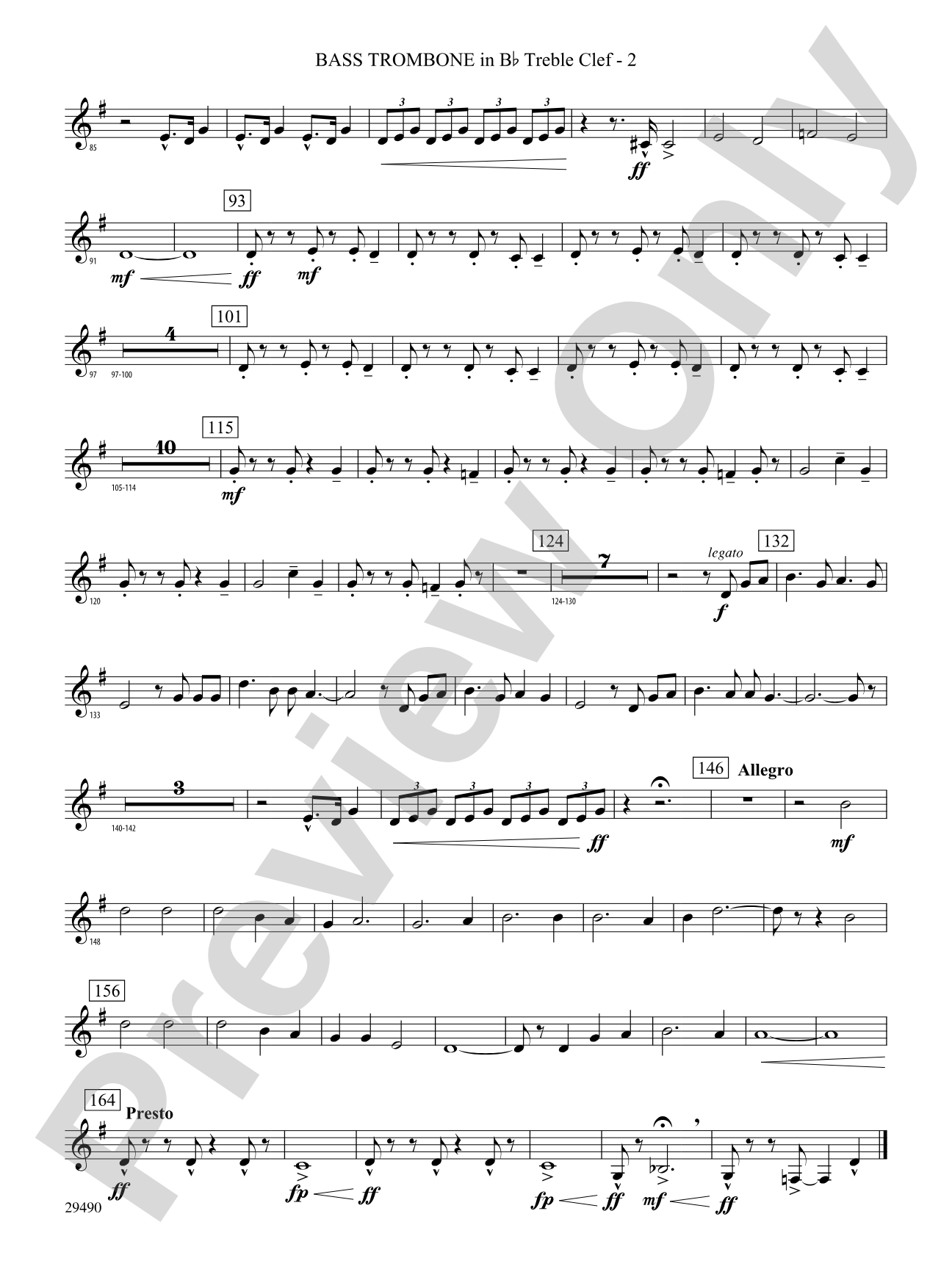 West River Jubilee: (wp) 3rd B-flat Trombone T.C.
