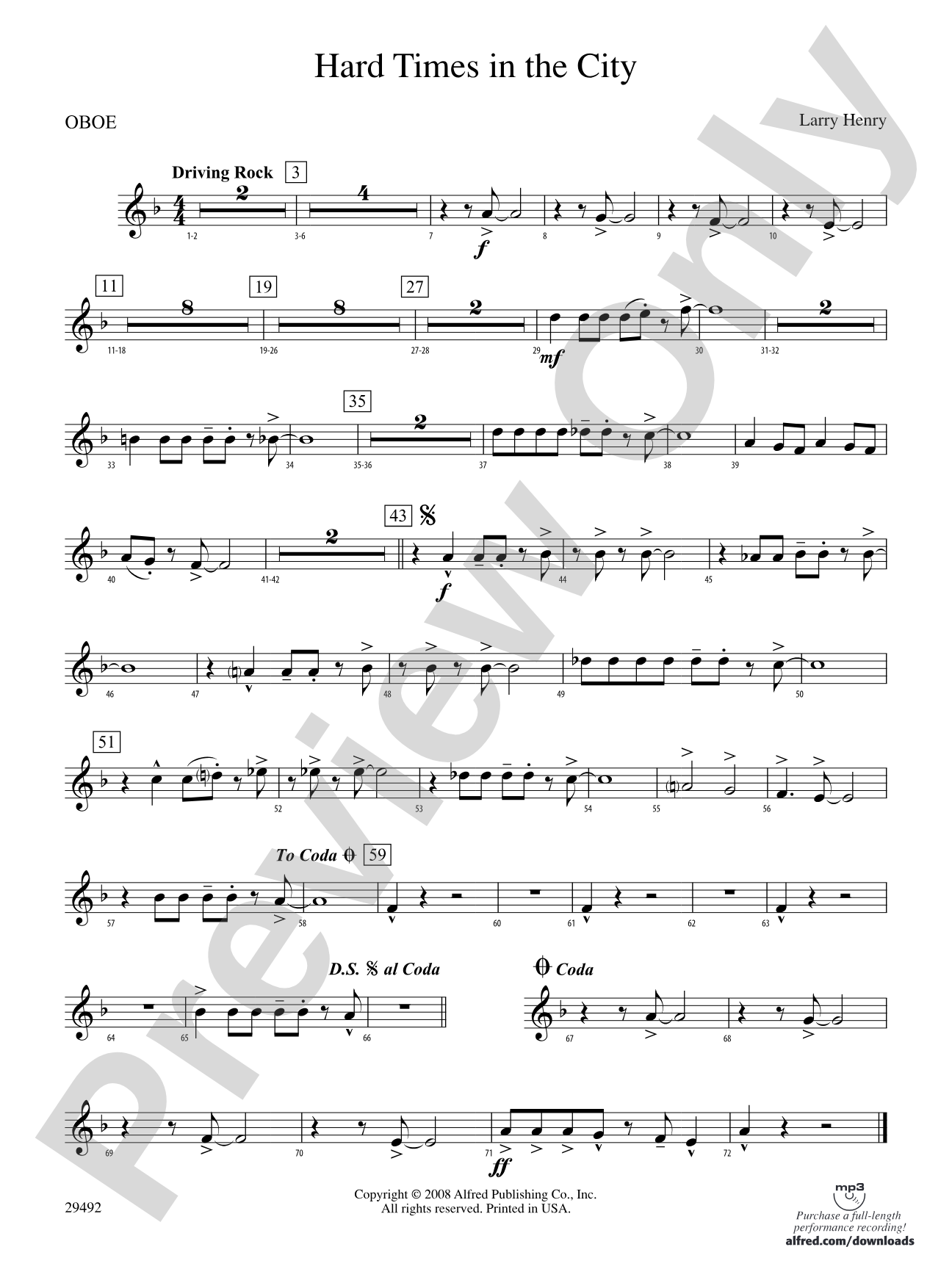 Hard Times in the City: Oboe