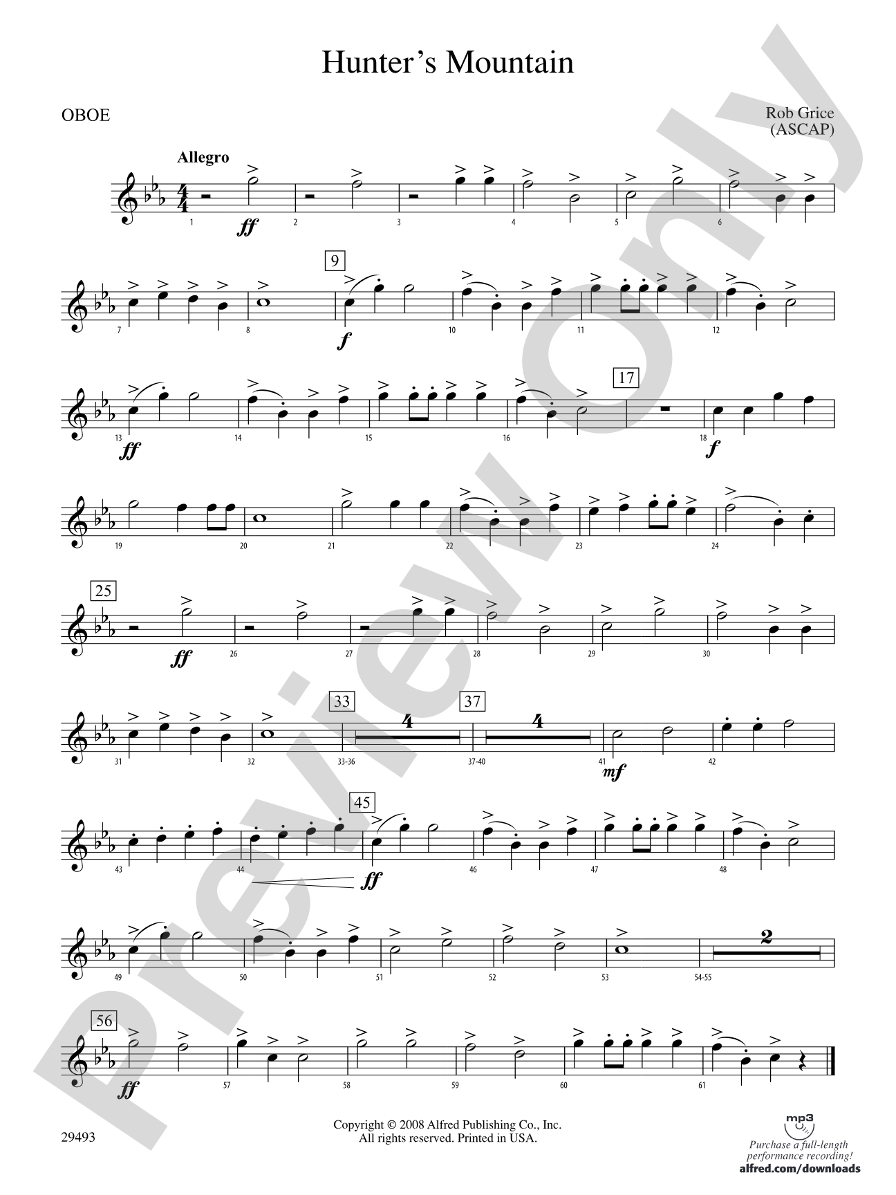 Hunter's Mountain: Oboe