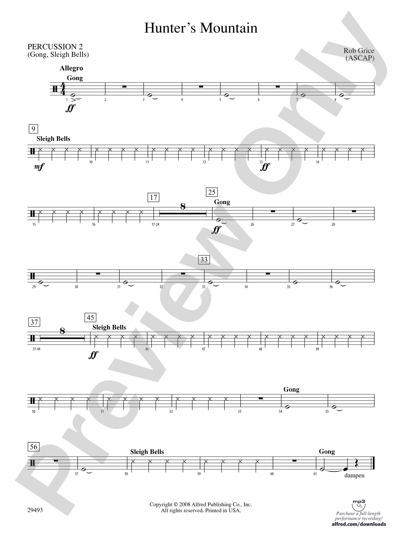 Hunter's Mountain: 2nd Percussion