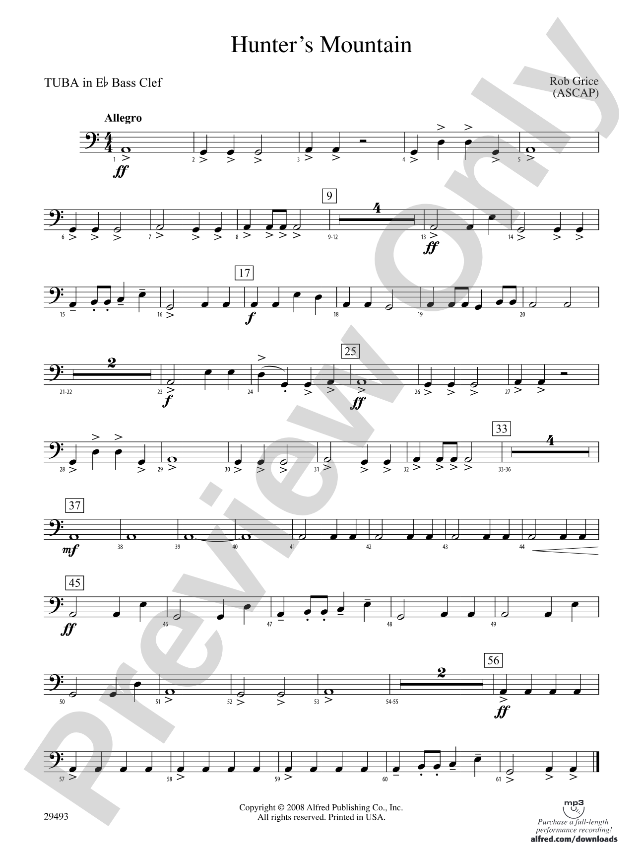 Hunter's Mountain: (wp) E-flat Tuba B.C.
