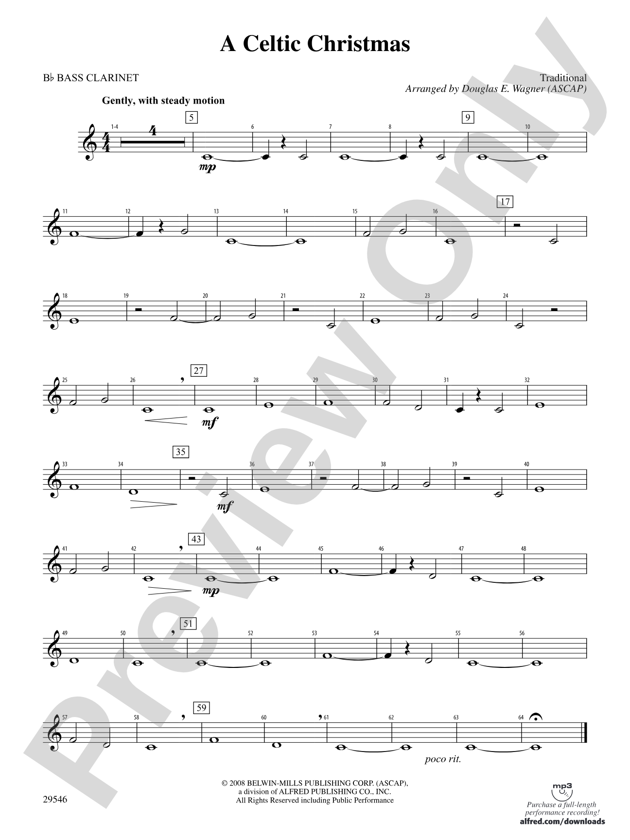 A Celtic Christmas: B-flat Bass Clarinet