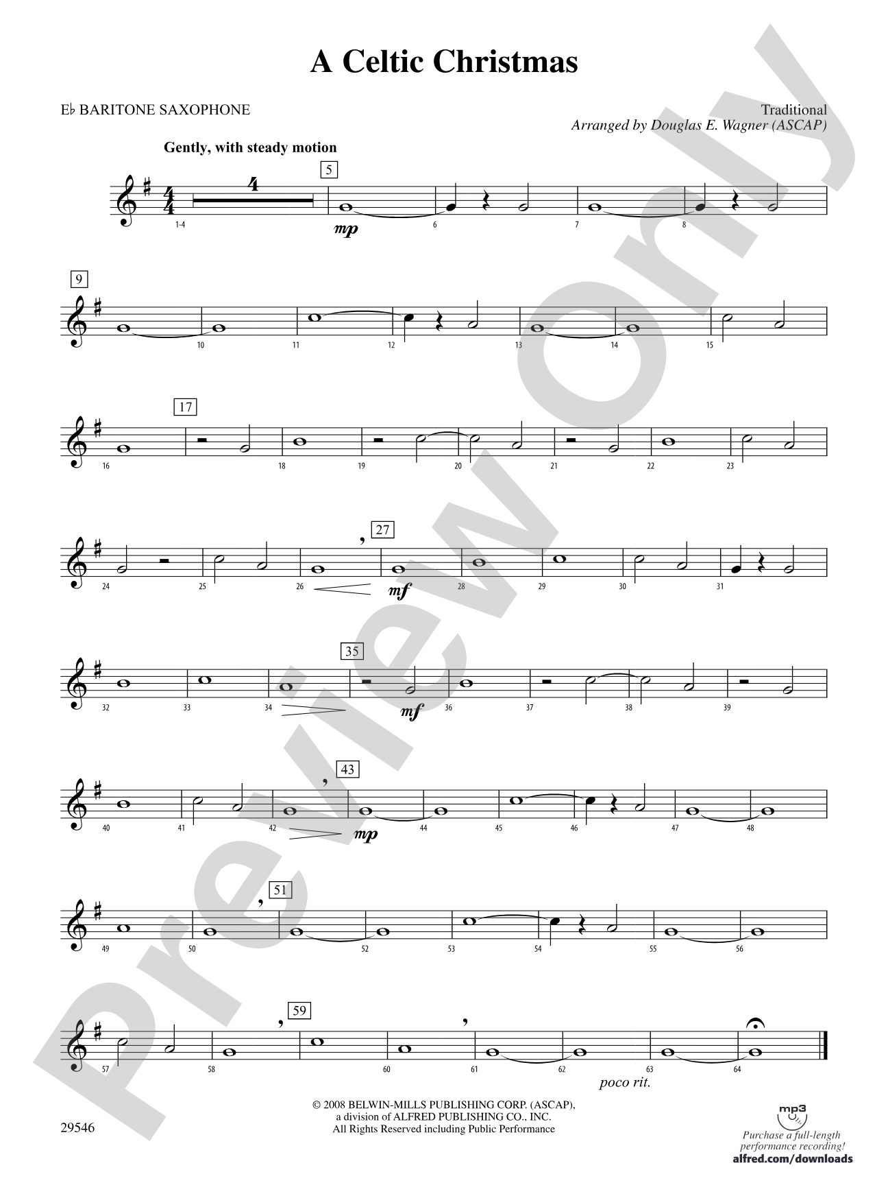 A Celtic Christmas: E-flat Baritone Saxophone