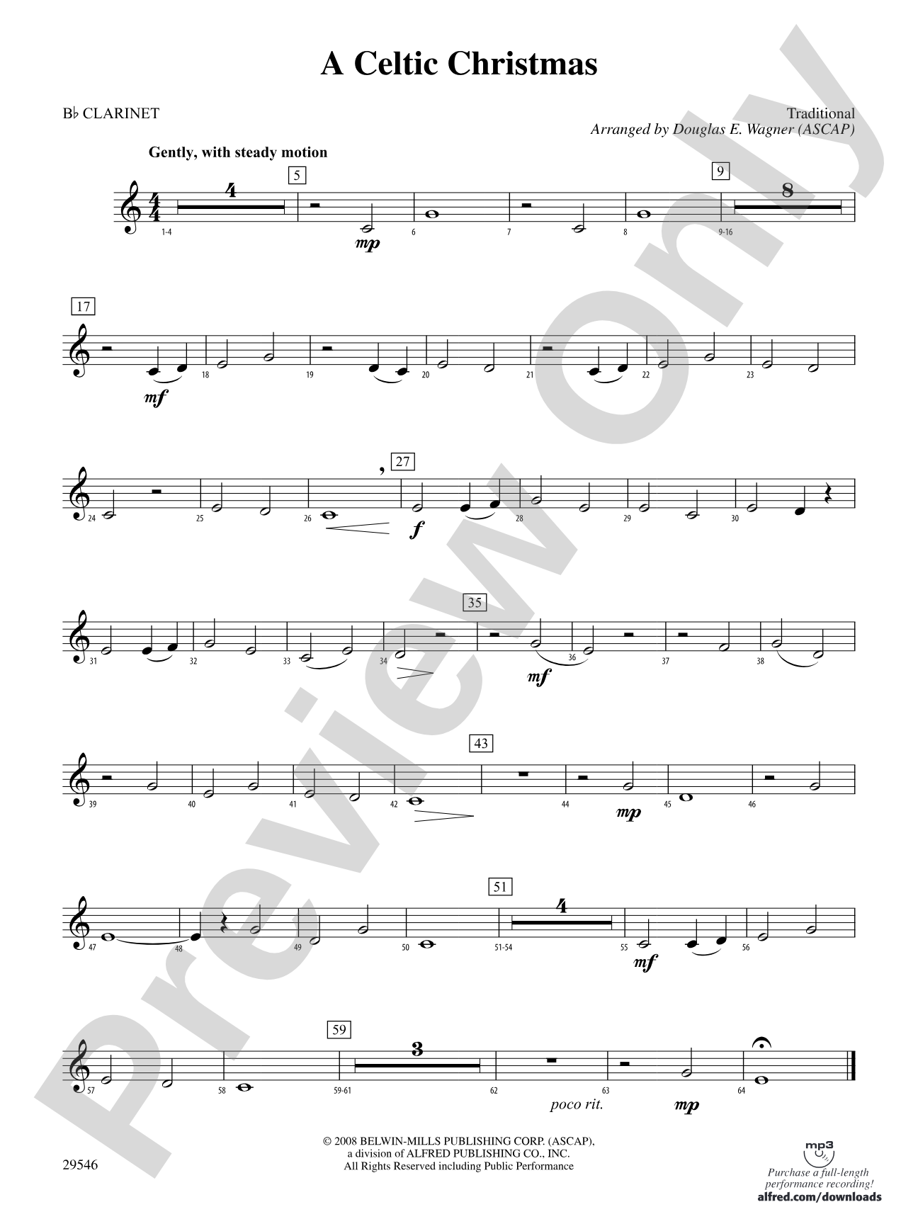 A Celtic Christmas: 1st B-flat Clarinet