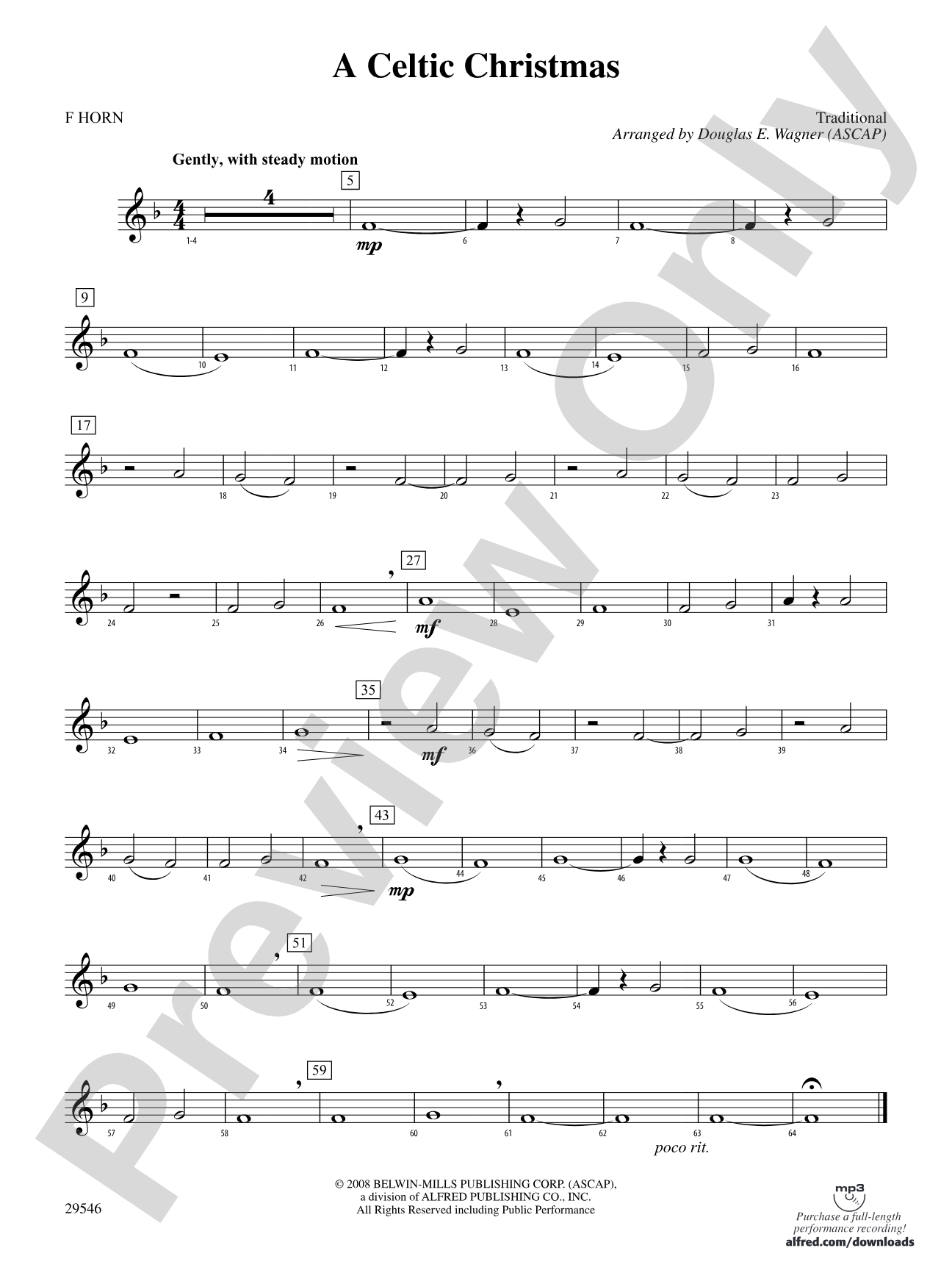 A Celtic Christmas: 1st F Horn