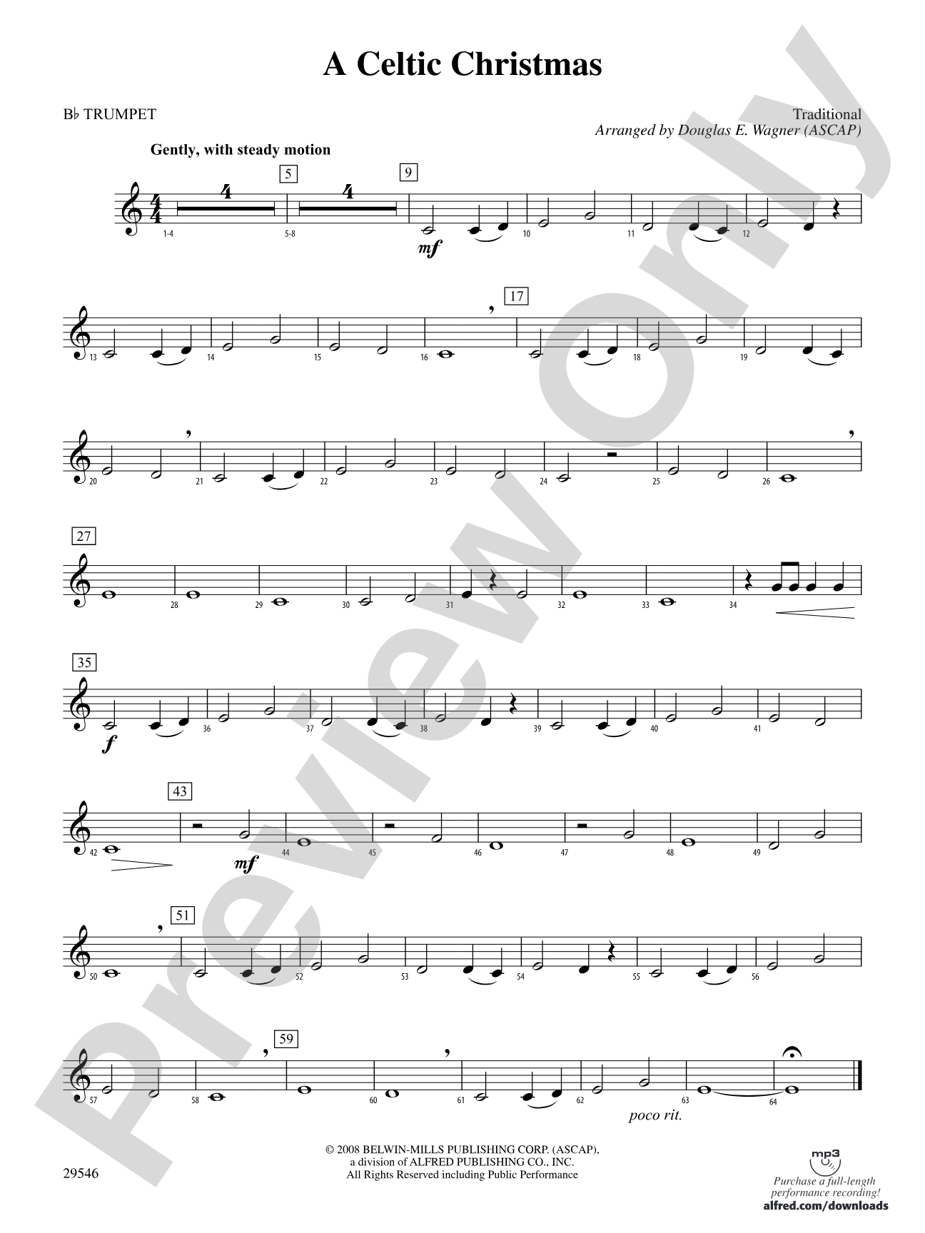 A Celtic Christmas: 1st B-flat Trumpet
