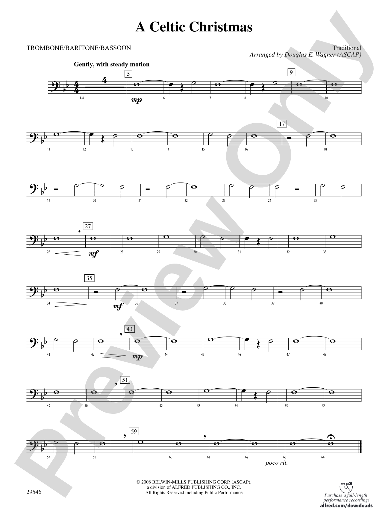 A Celtic Christmas: 1st Trombone