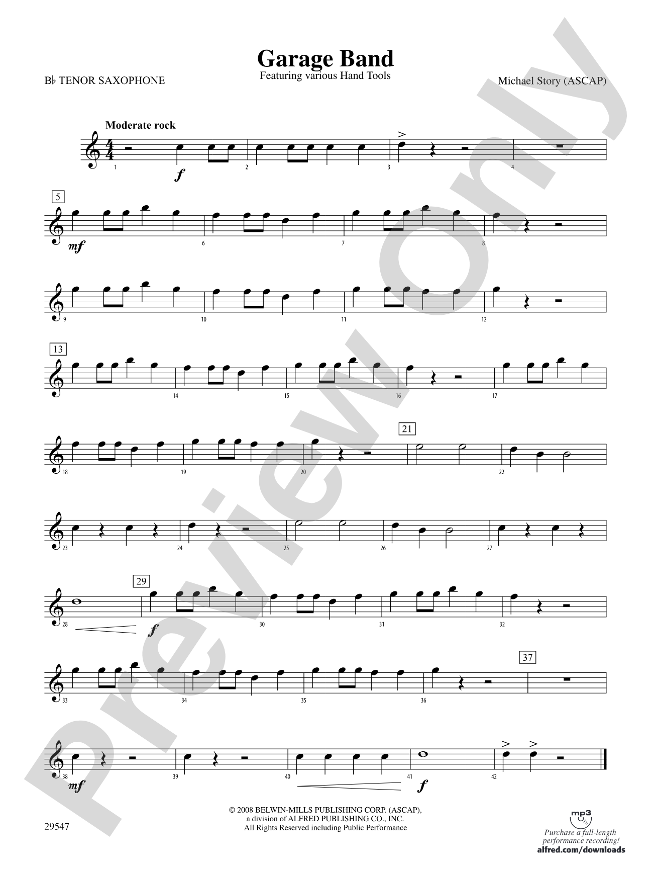 Garage Band: B-flat Tenor Saxophone