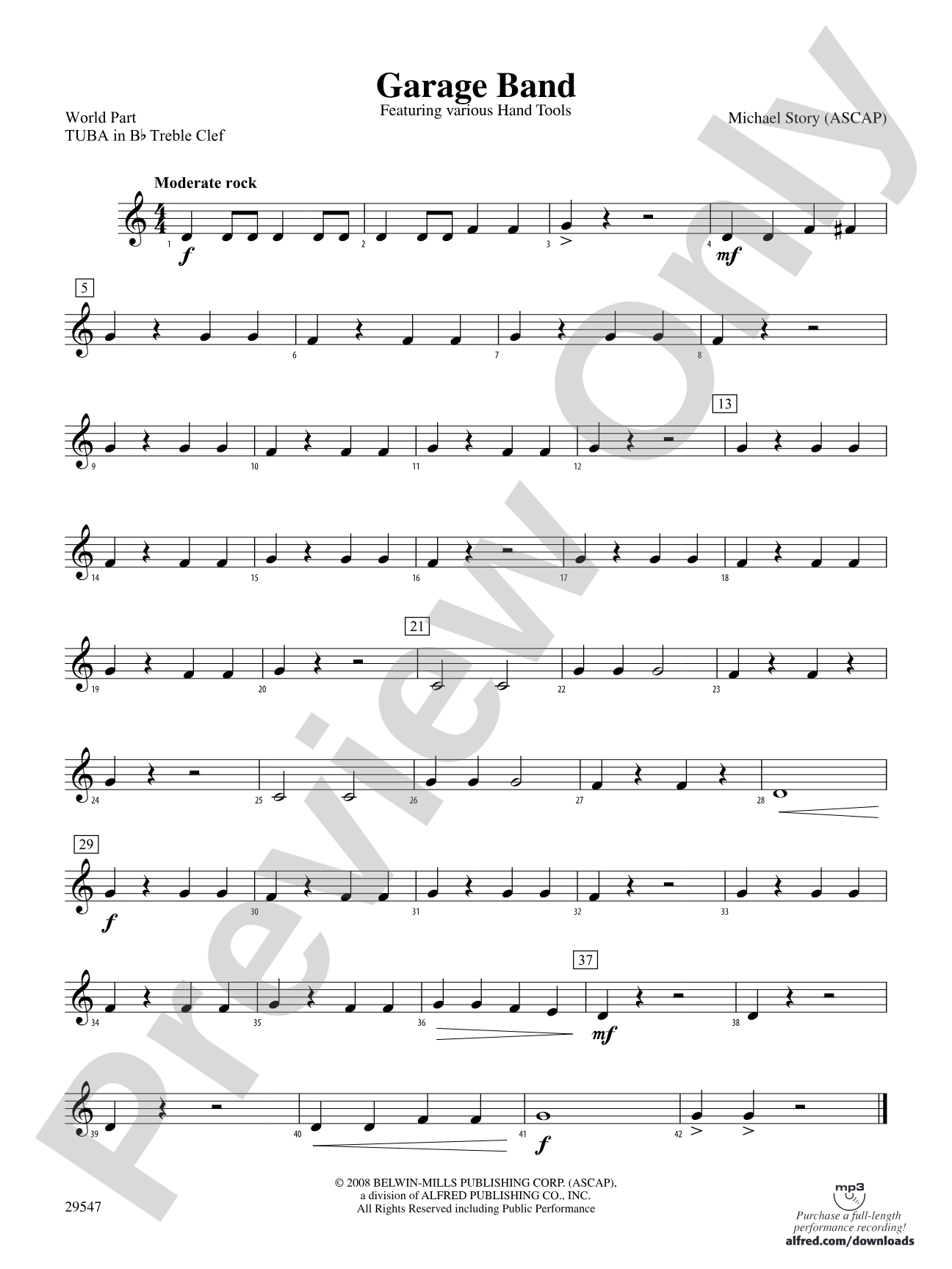 Garage Band: (wp) B-flat Tuba T.C.