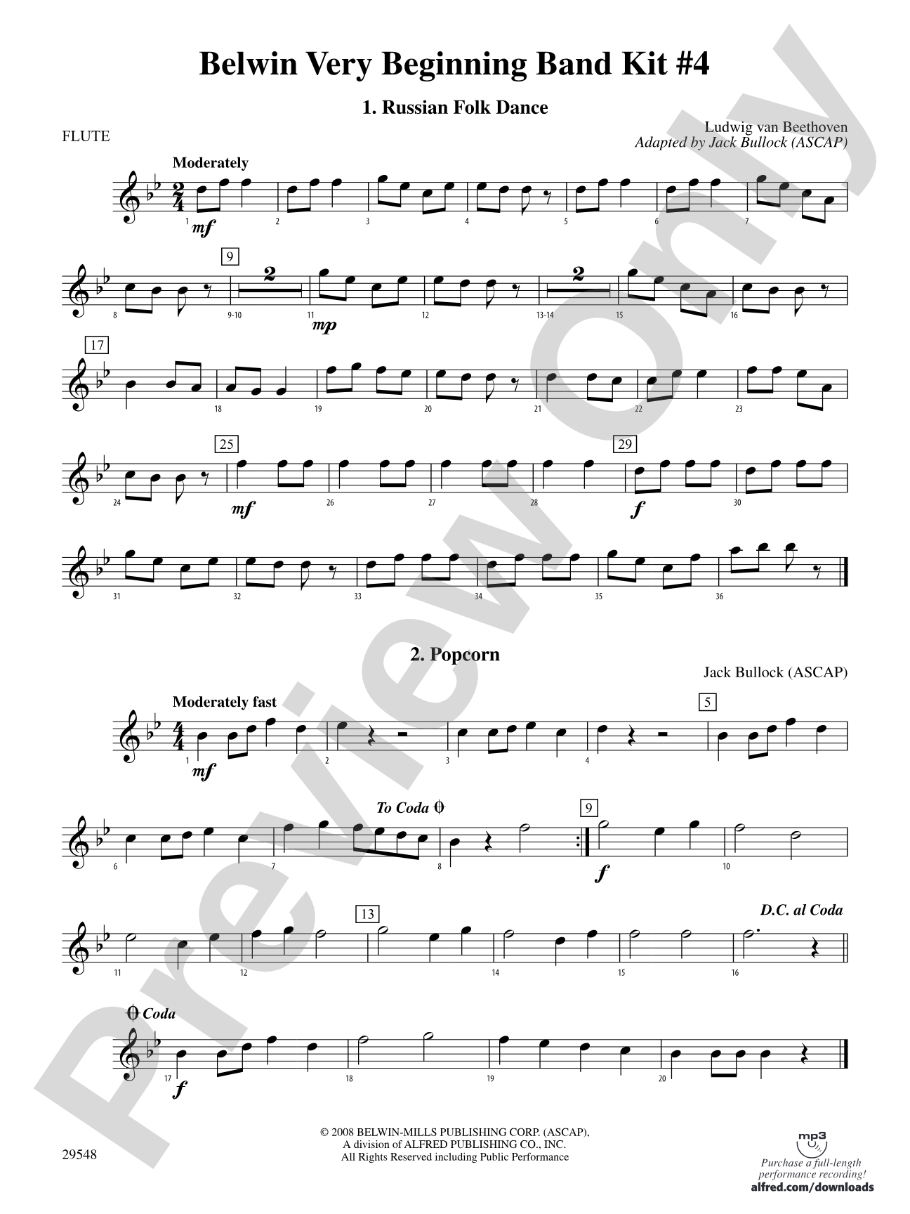 Belwin Very Beginning Band Kit #4: Flute