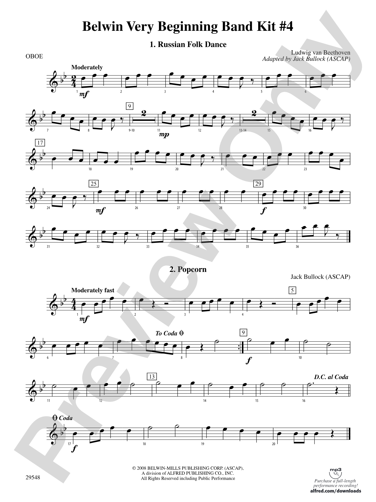 Belwin Very Beginning Band Kit #4: Oboe