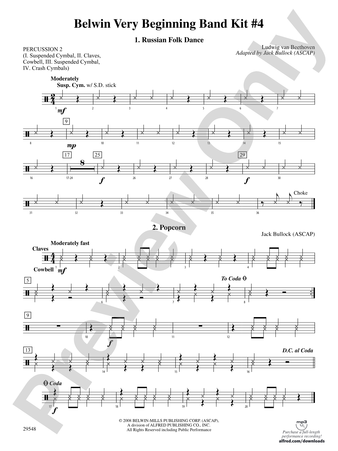 Belwin Very Beginning Band Kit #4: 2nd Percussion