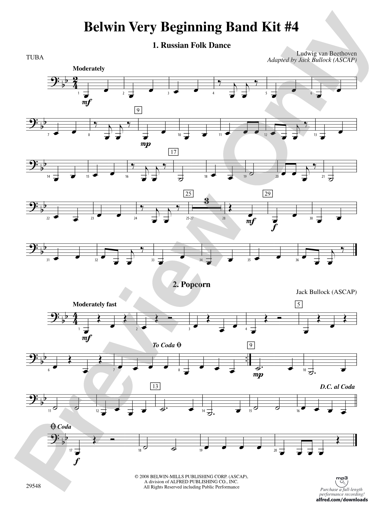 Belwin Very Beginning Band Kit #4: Tuba