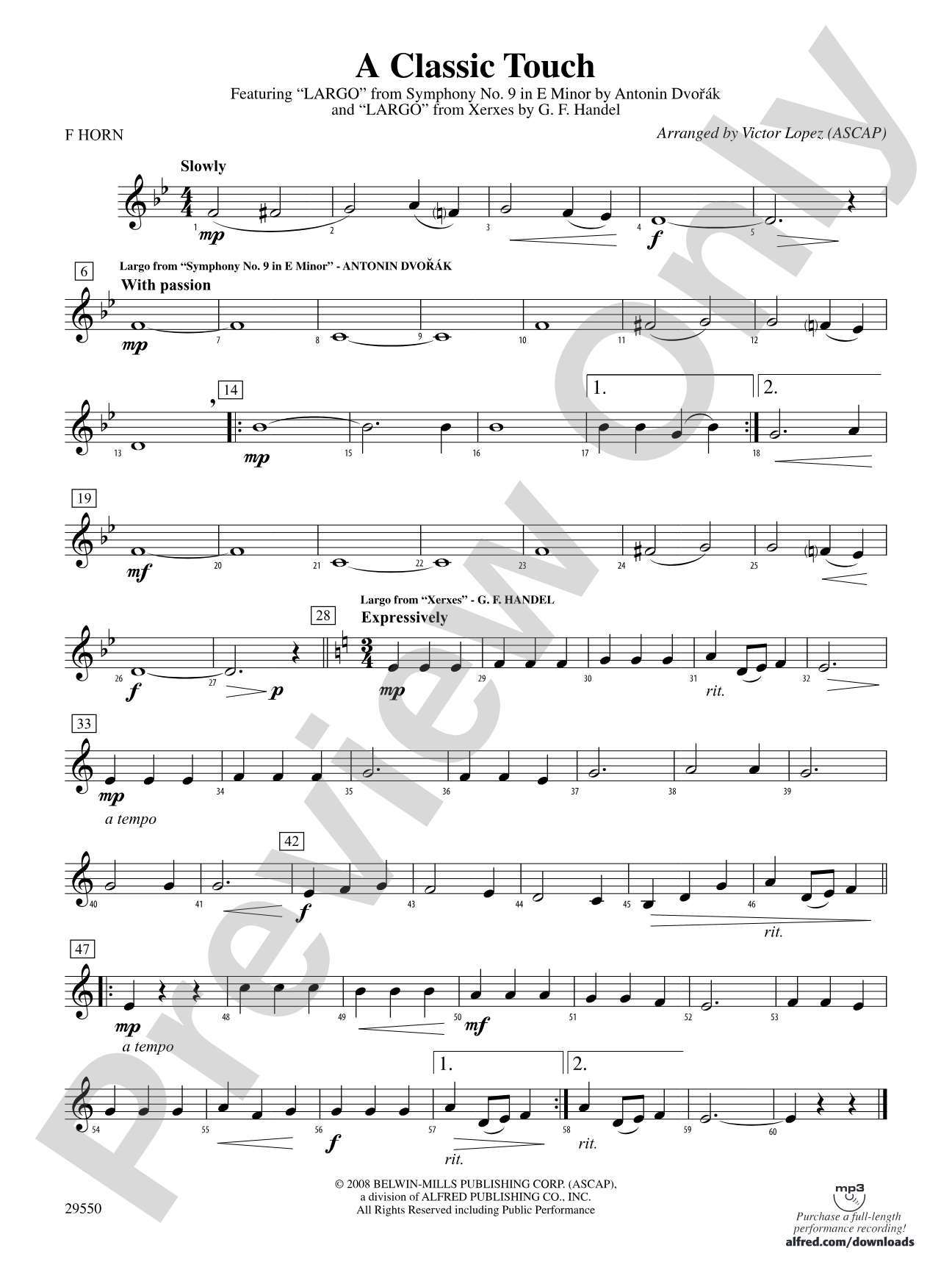 A Classic Touch: 1st F Horn