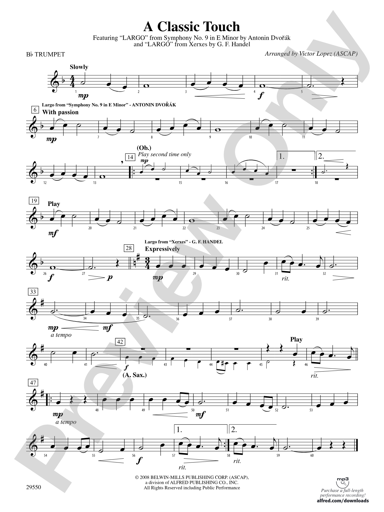A Classic Touch: 1st B-flat Trumpet