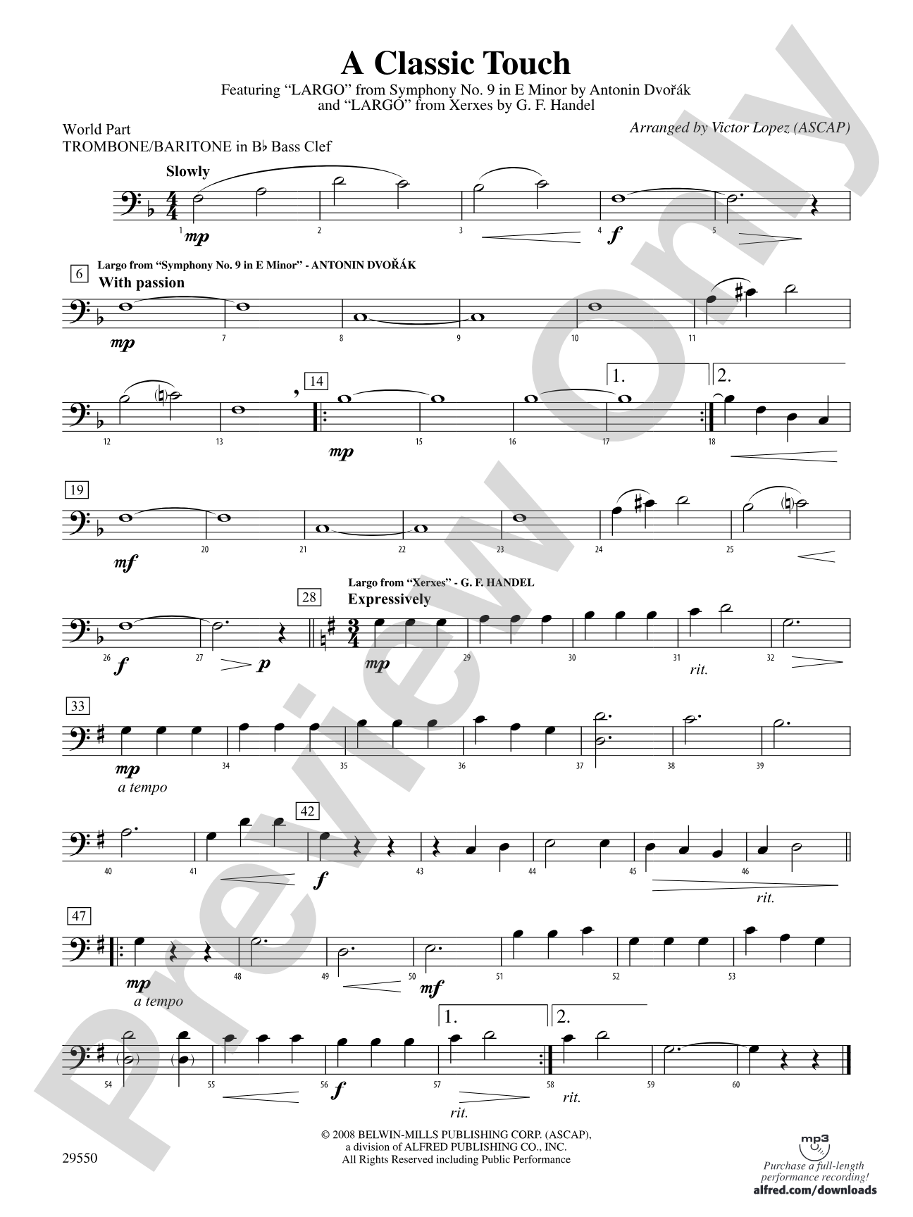 A Classic Touch: (wp) 1st B-flat Trombone B.C.