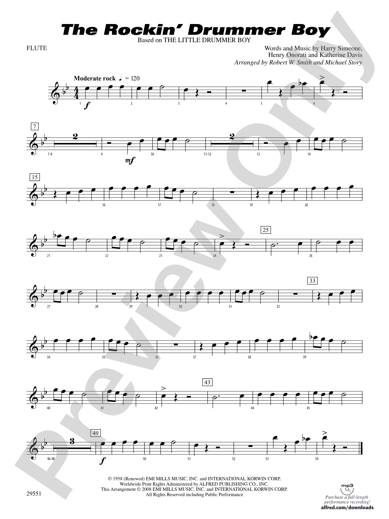 The Rockin' Drummer Boy: Flute