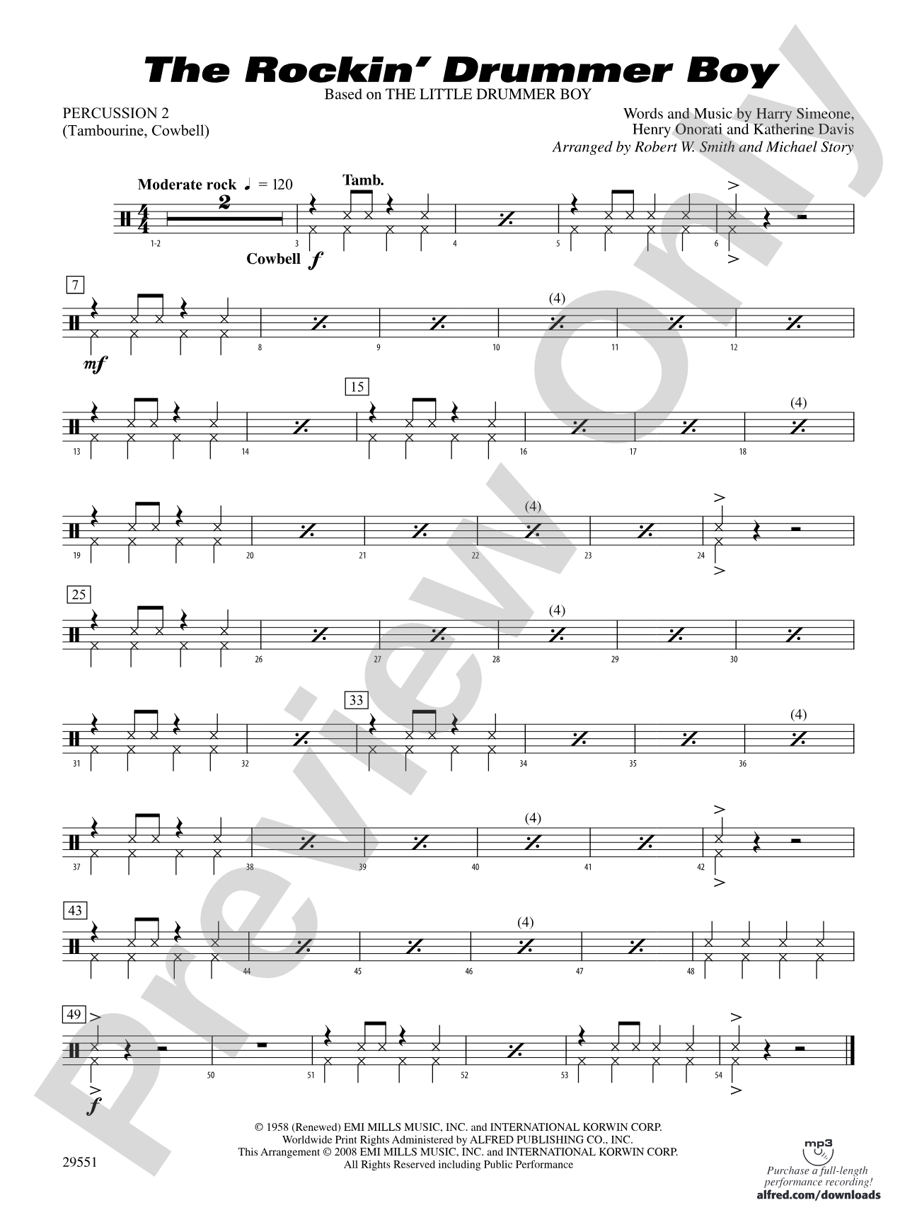 The Rockin' Drummer Boy: 2nd Percussion