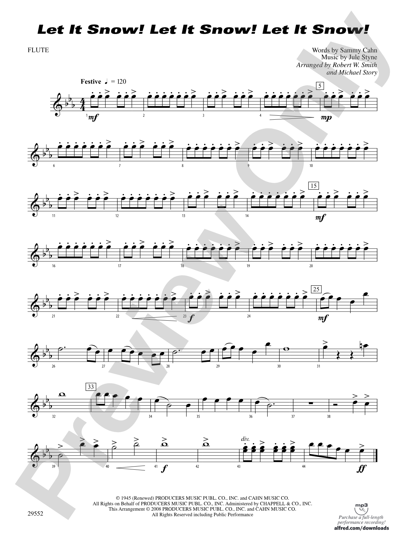 Let It Snow! Let It Snow! Let It Snow!: Flute