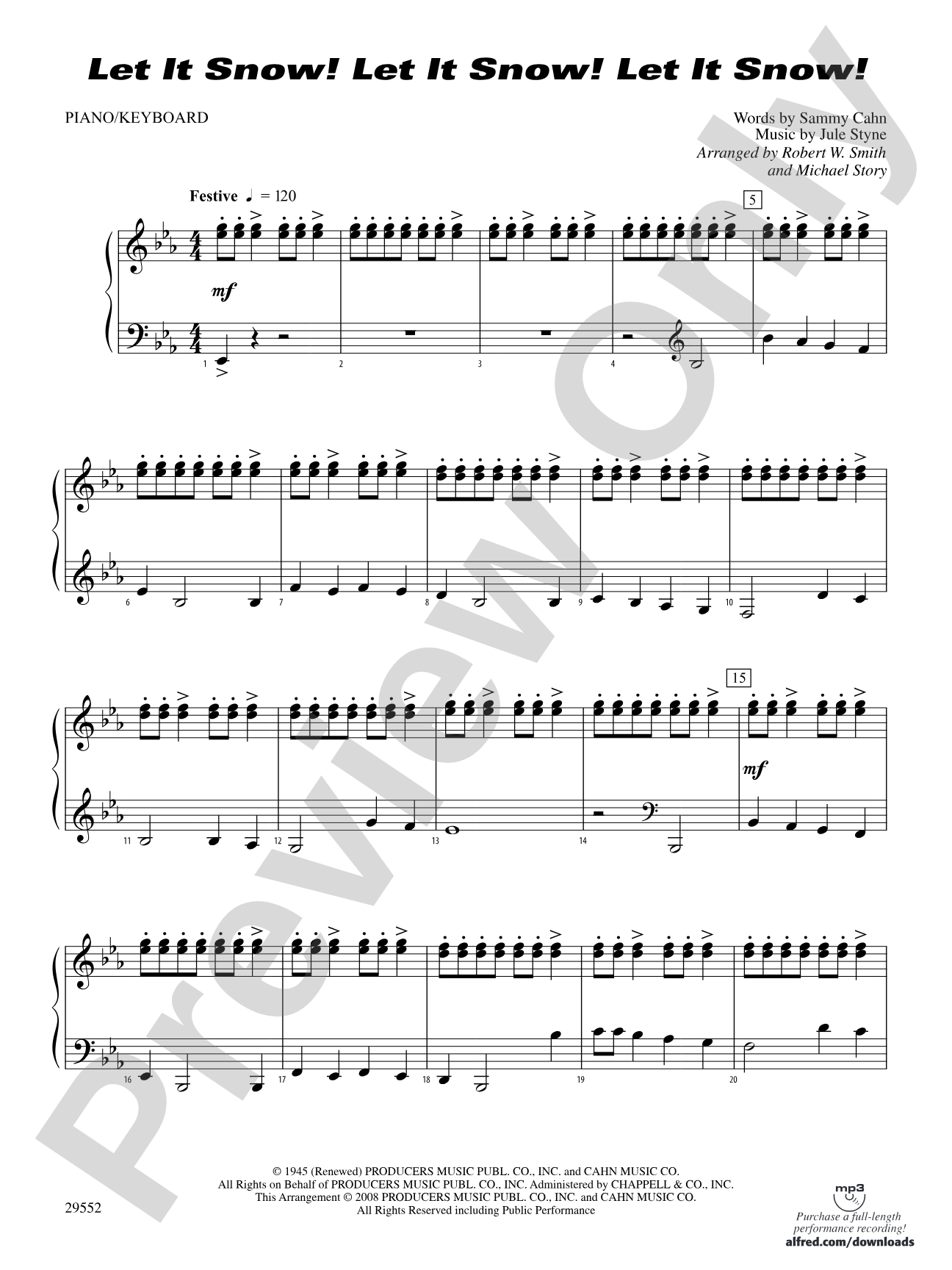 Let It Snow! Let It Snow! Let It Snow!: Piano Accompaniment