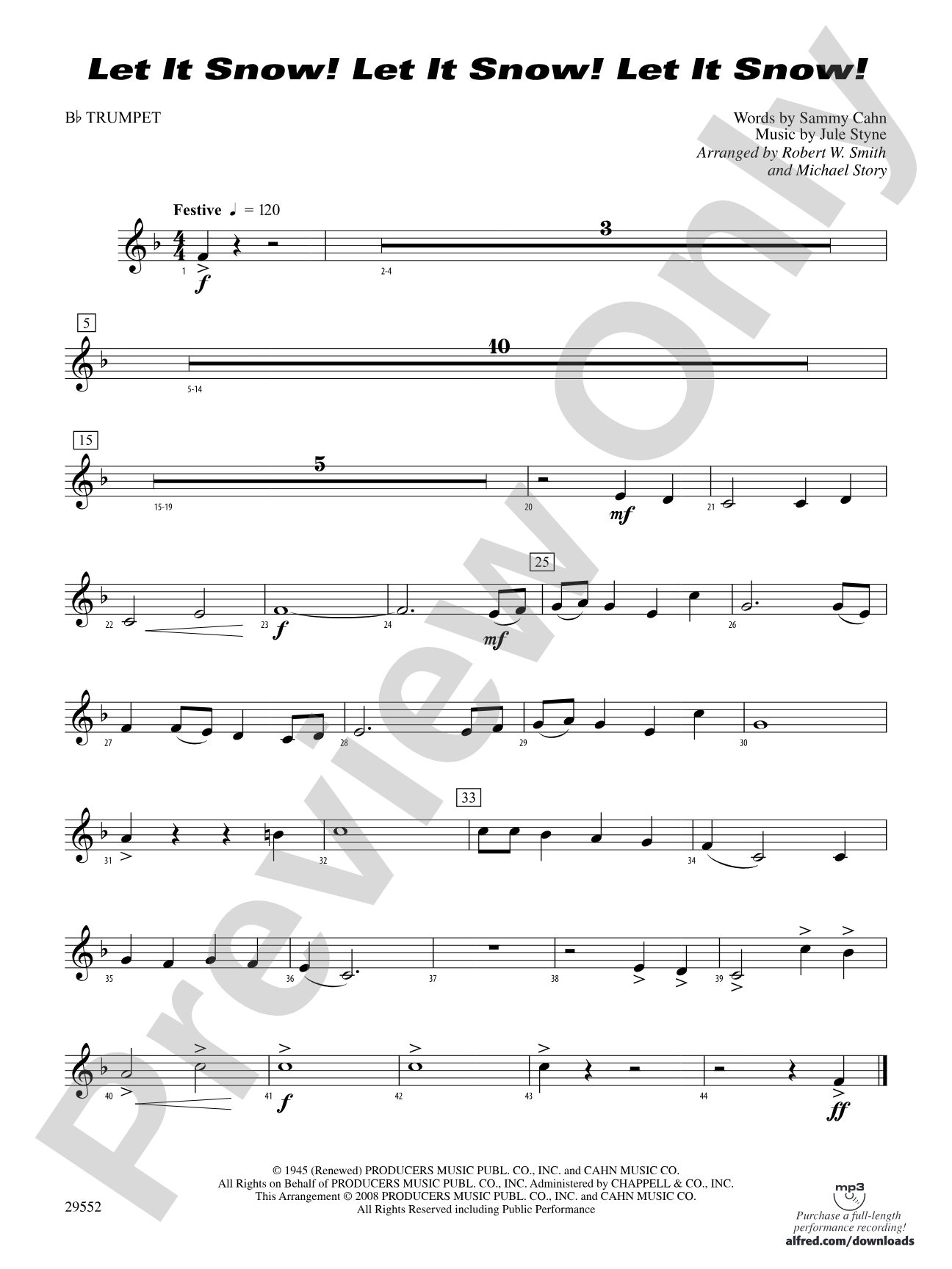 Let It Snow! Let It Snow! Let It Snow!: 1st B-flat Trumpet
