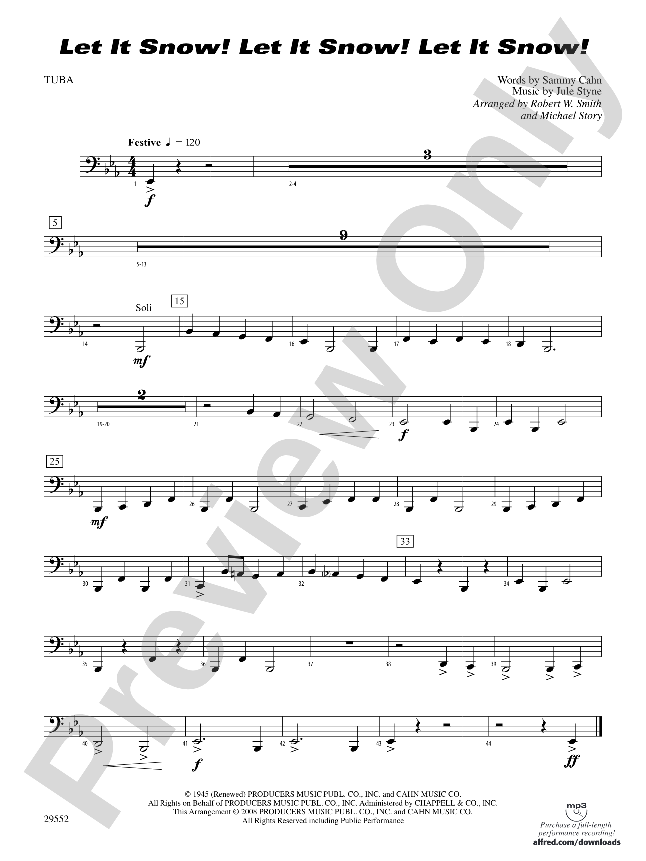 Let It Snow! Let It Snow! Let It Snow!: Tuba