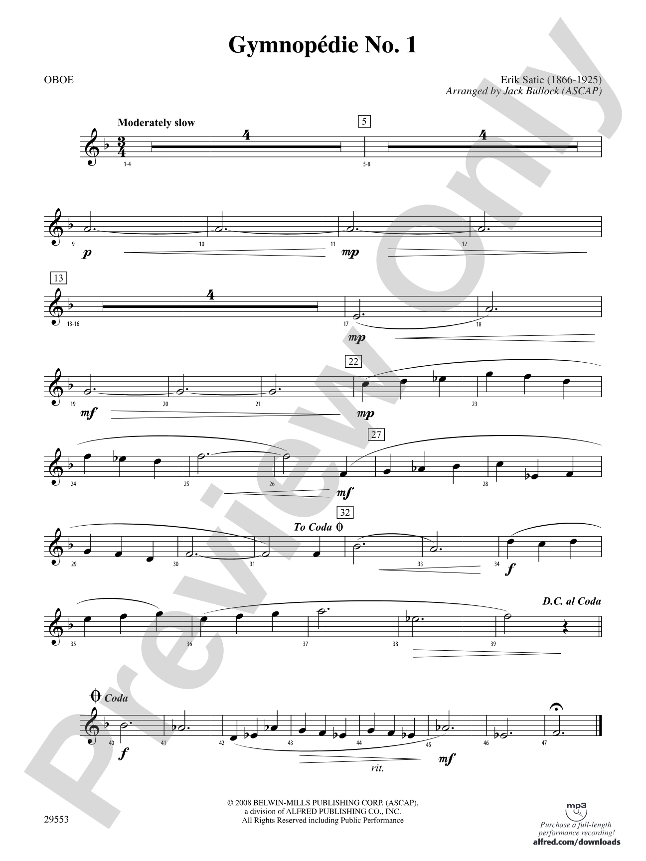 Gymnopedie No. 1: Oboe