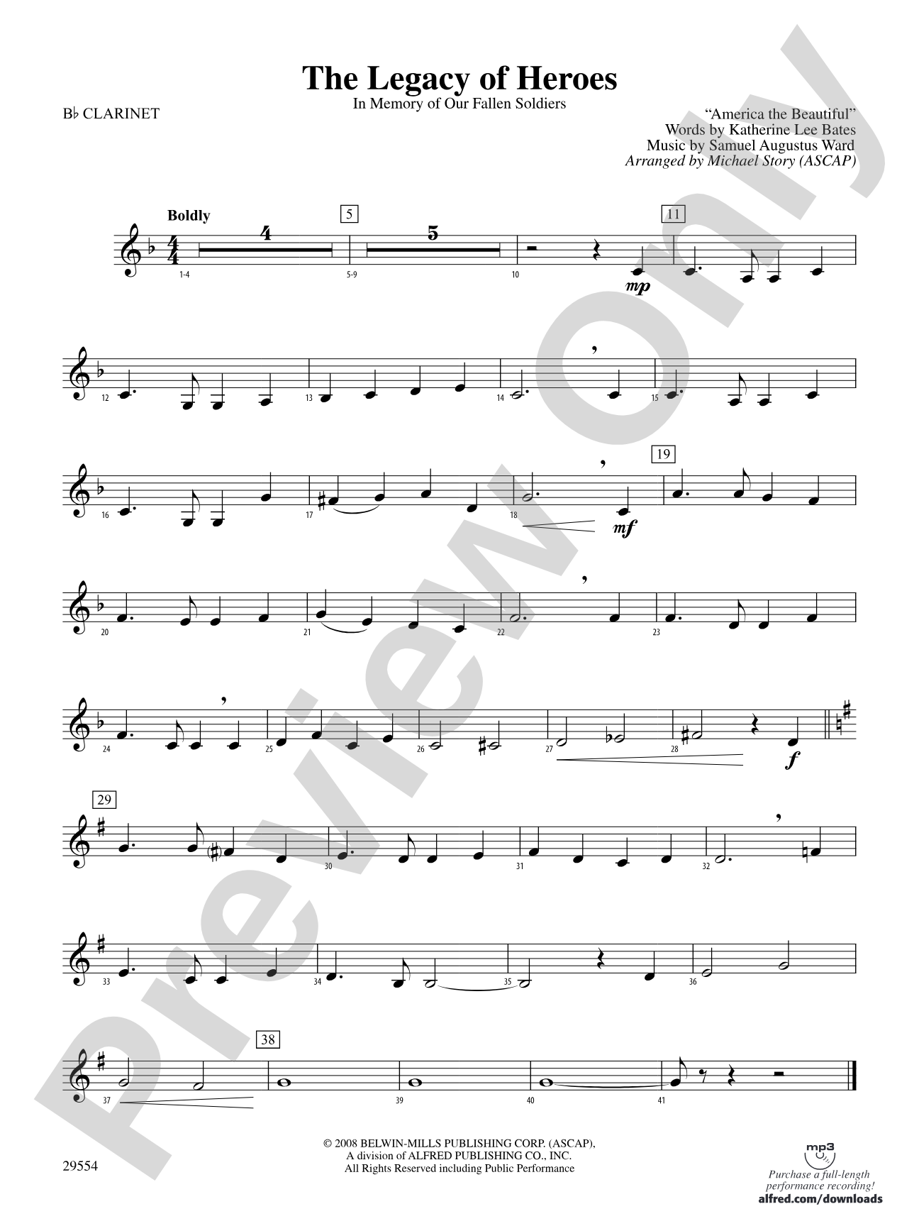 The Legacy of Heroes: 1st B-flat Clarinet