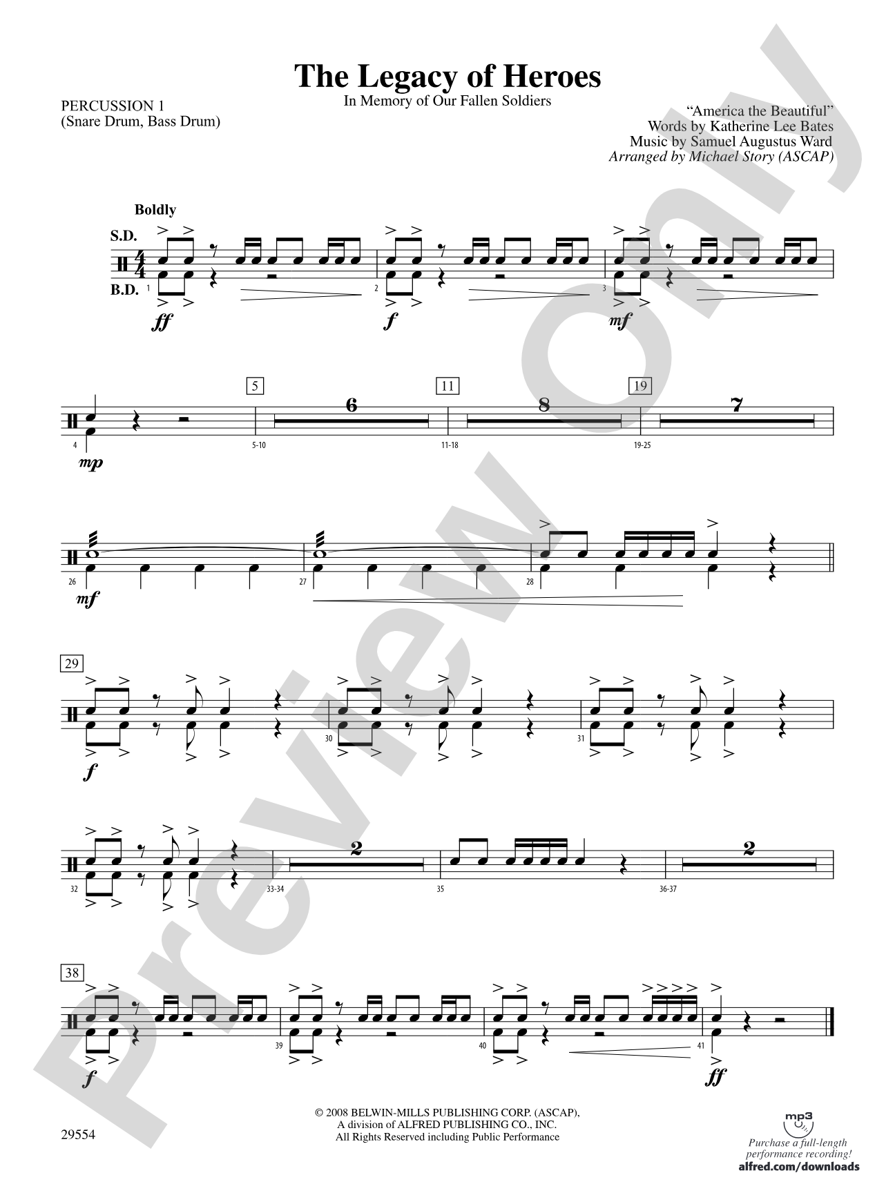 The Legacy of Heroes: 1st Percussion