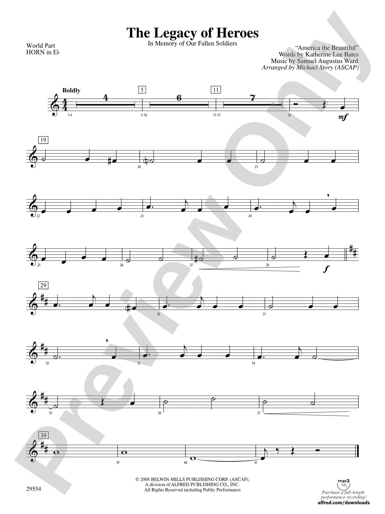 The Legacy of Heroes: (wp) 1st Horn in E-flat