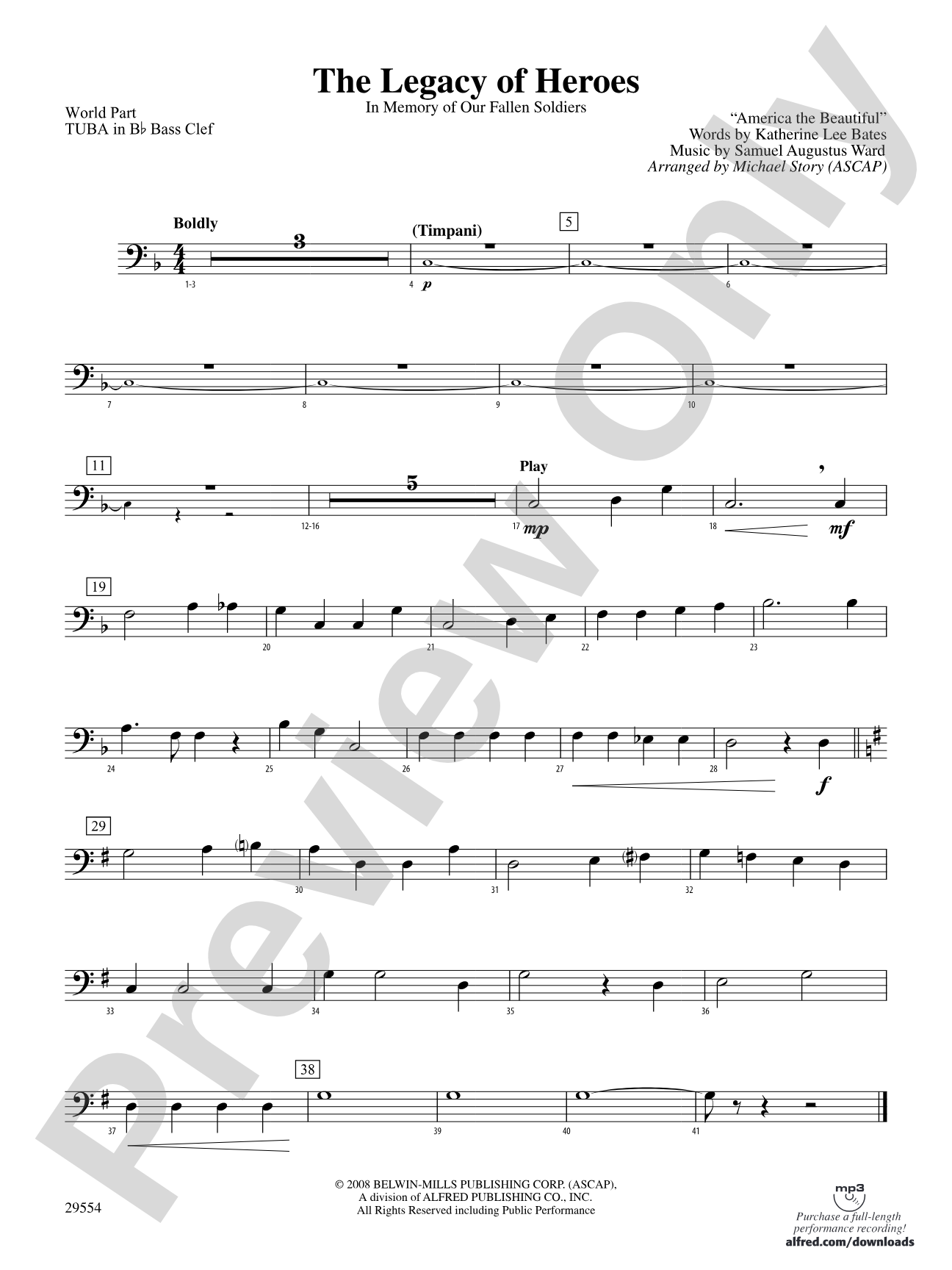 The Legacy of Heroes: (wp) B-flat Tuba B.C.