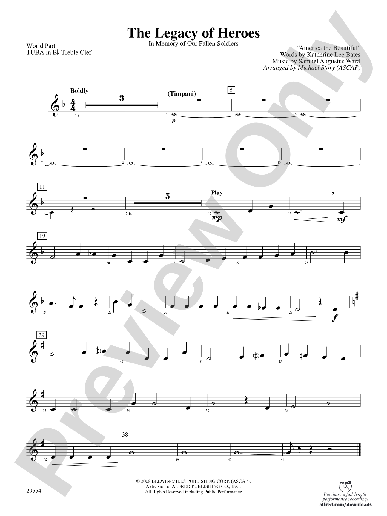 The Legacy of Heroes: (wp) B-flat Tuba T.C.
