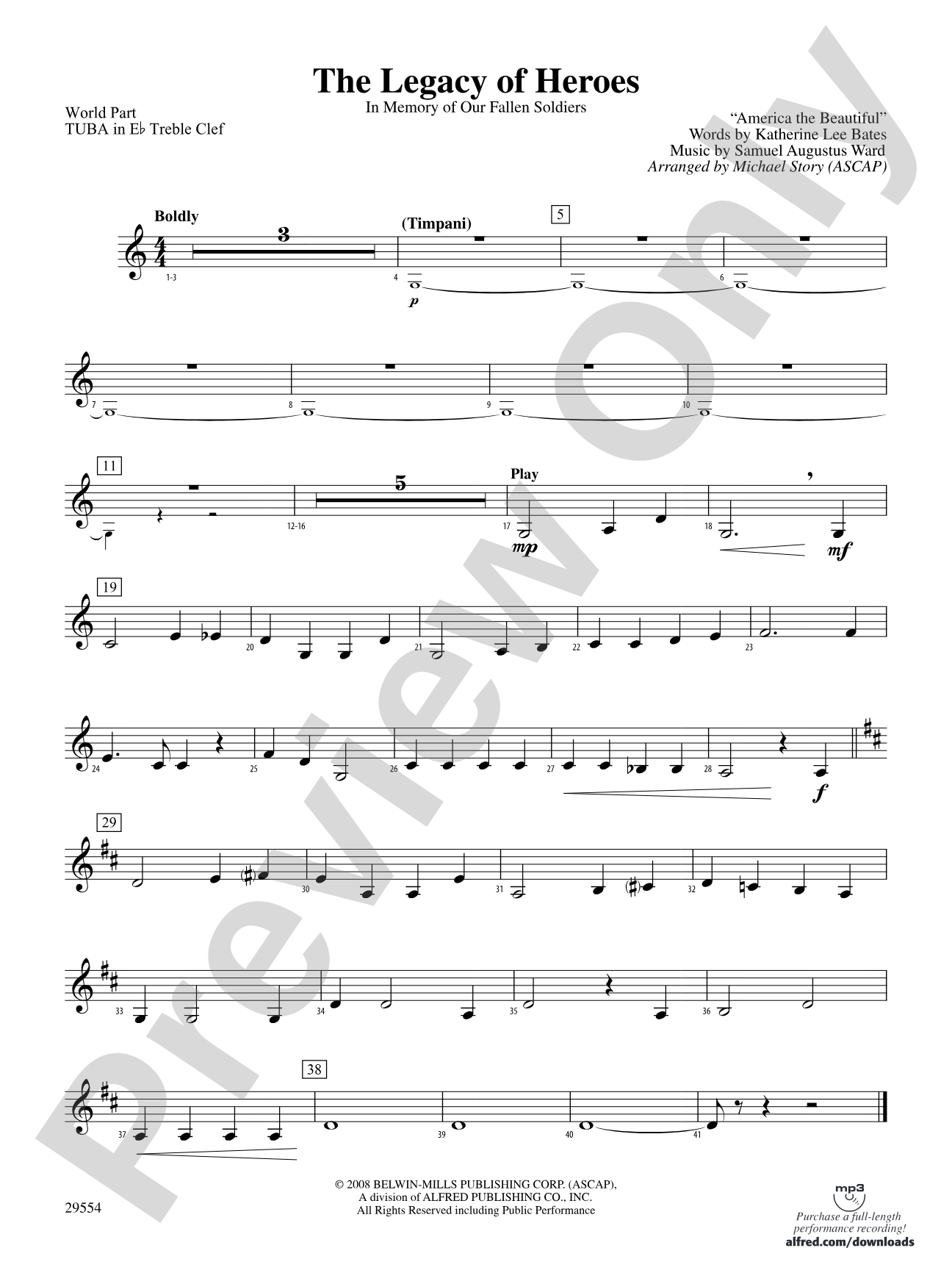 The Legacy of Heroes: (wp) E-flat Tuba T.C.