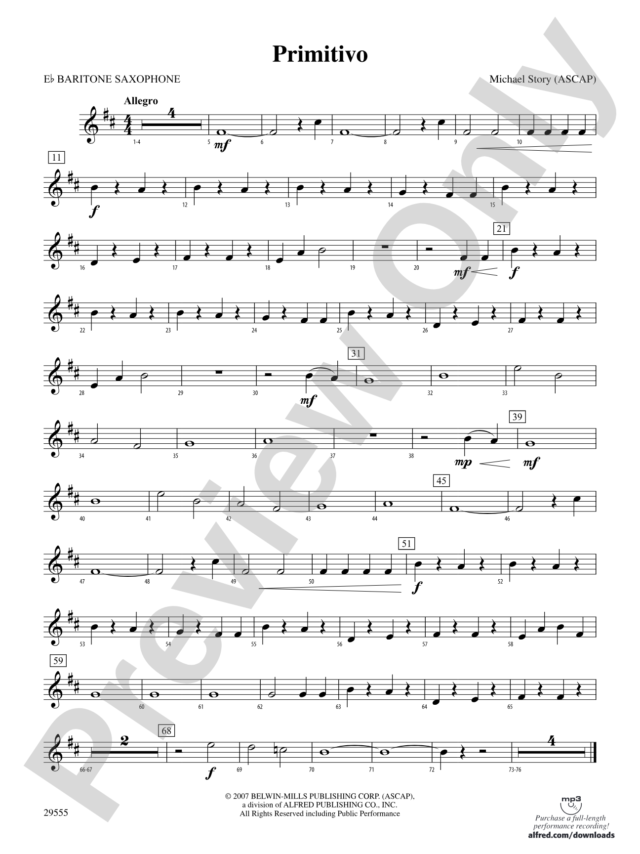 Primitivo: E-flat Baritone Saxophone